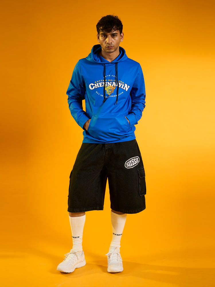 Chennaiyin FC Official Blue Printed Regular Fit Hoodie 2024-25 (3)