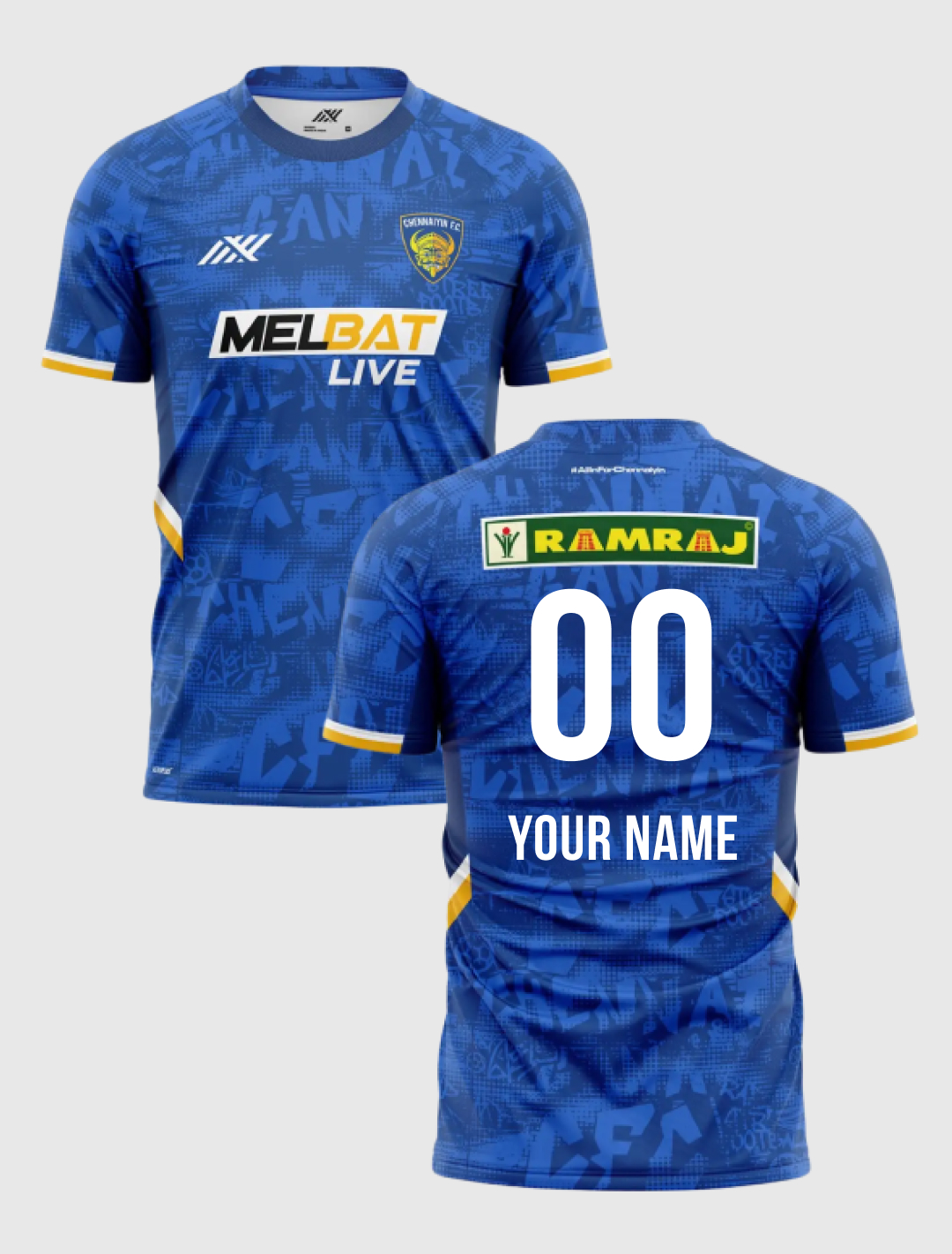 Chennaiyin FC Official Home Polyester Jersey 2024-25 - Customised