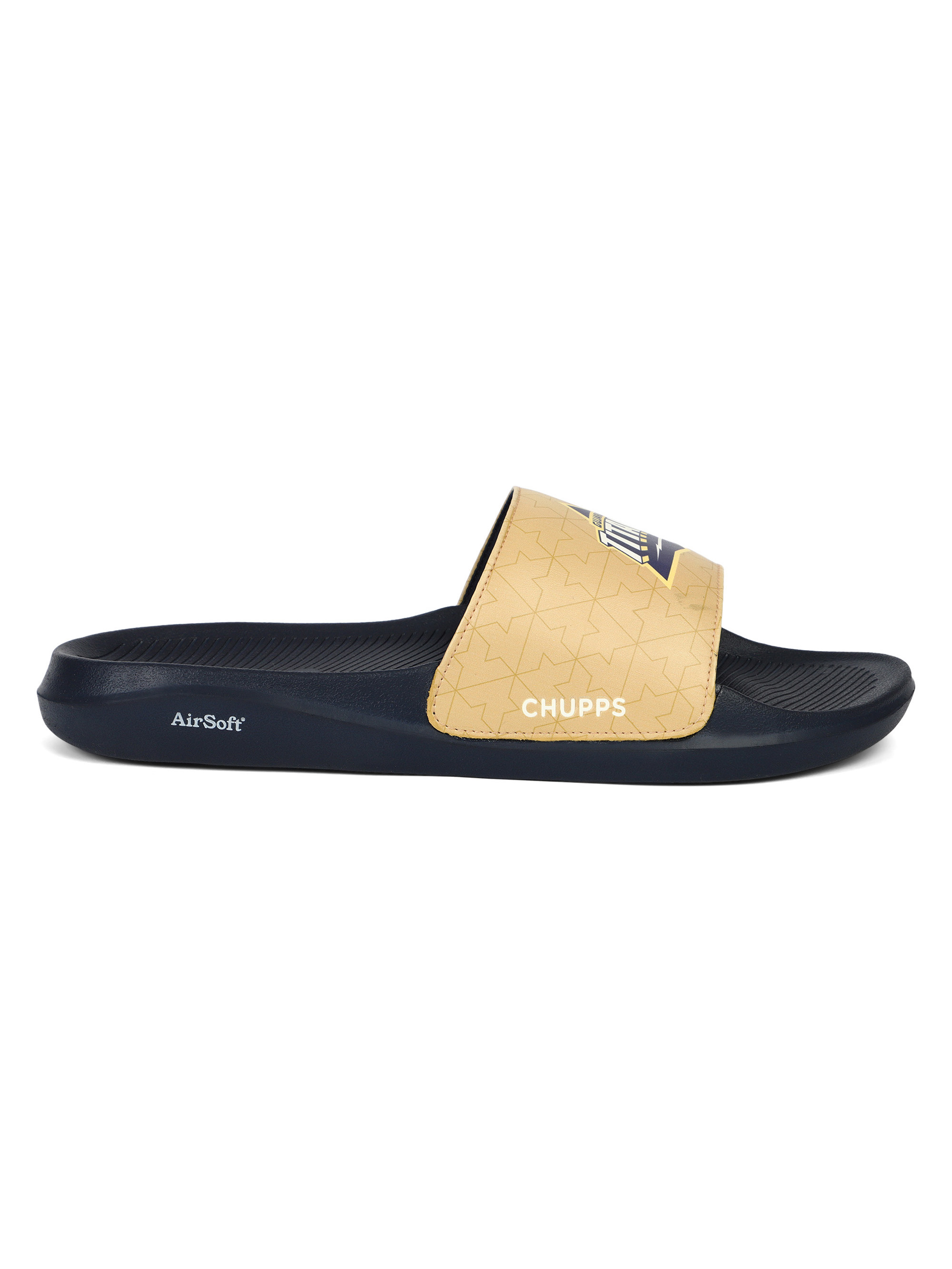 Chupps Men Navy Blue & Beige Soft Cushioning AirSoft Casual Sliders (3)