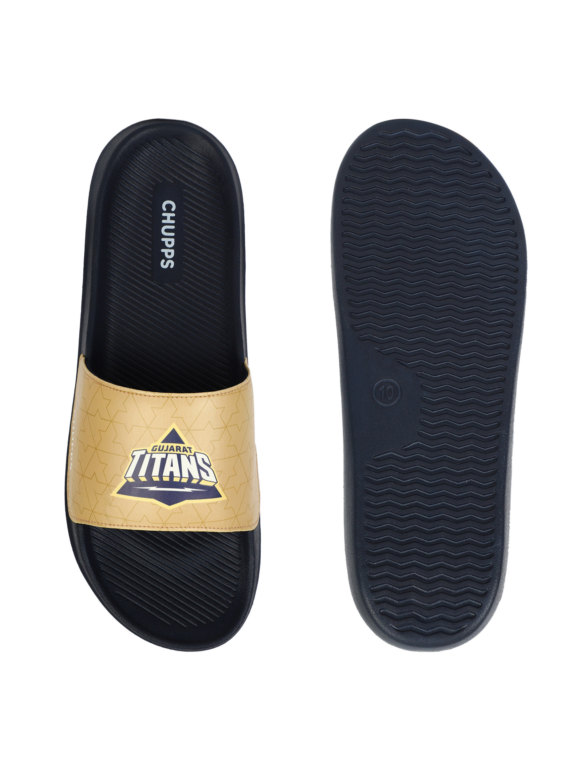 Chupps Men Navy Blue & Beige Soft Cushioning AirSoft Casual Sliders (6)