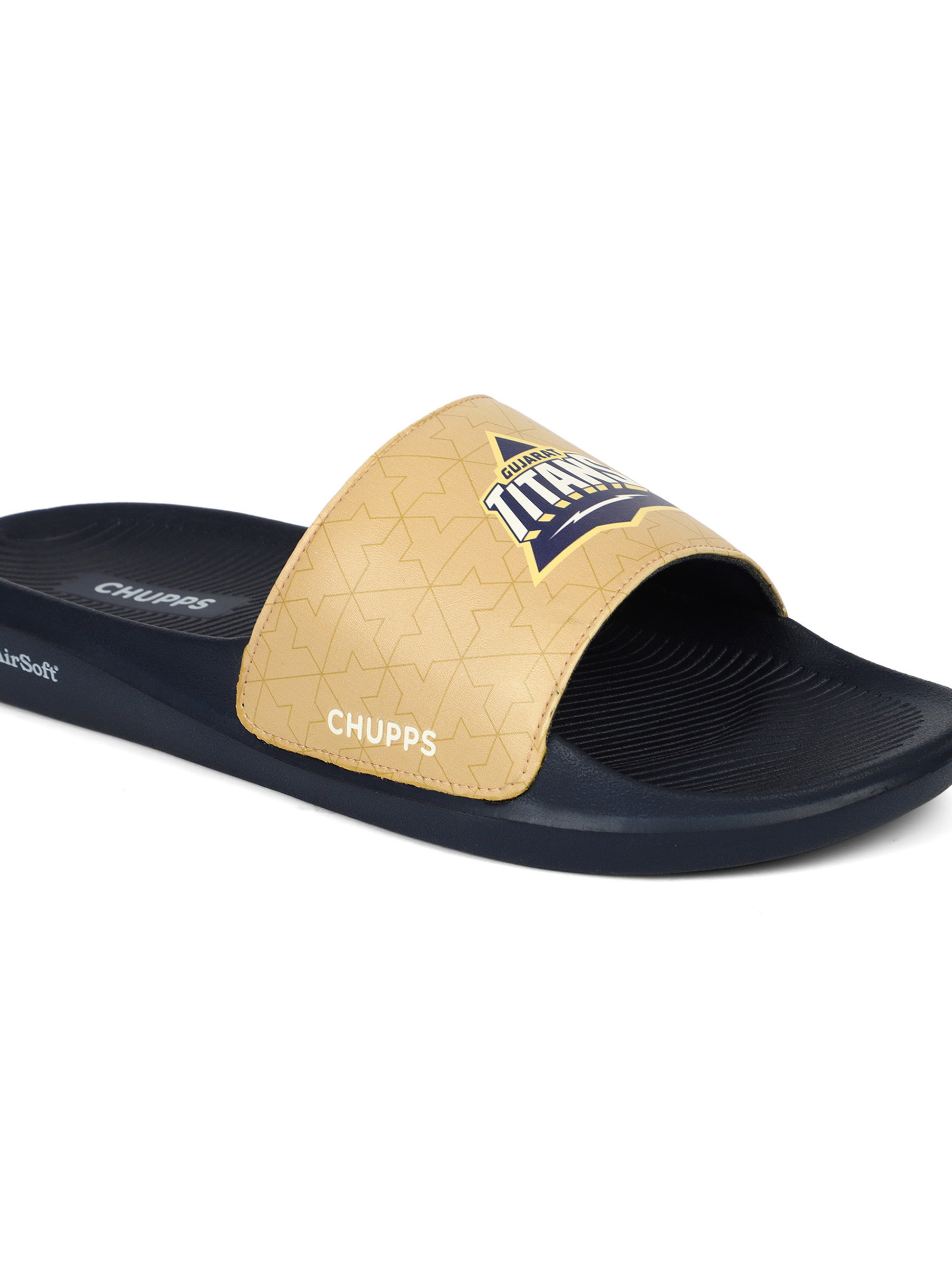 Chupps Men Navy Blue & Beige Soft Cushioning AirSoft Casual Sliders (9)