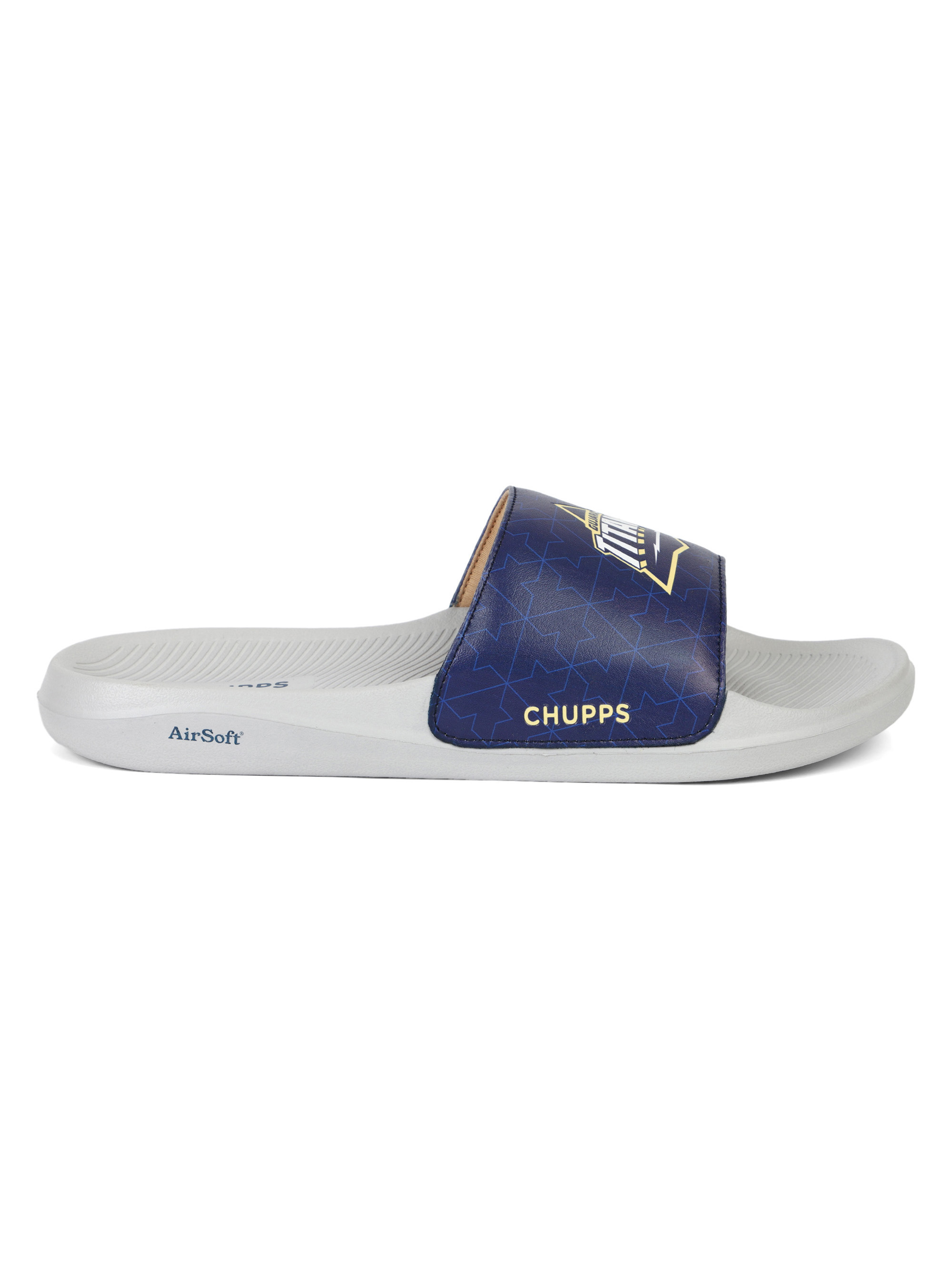Chupps Men Navy Blue & Grey Soft Cushioning AirSoft Casual Sliders (3)