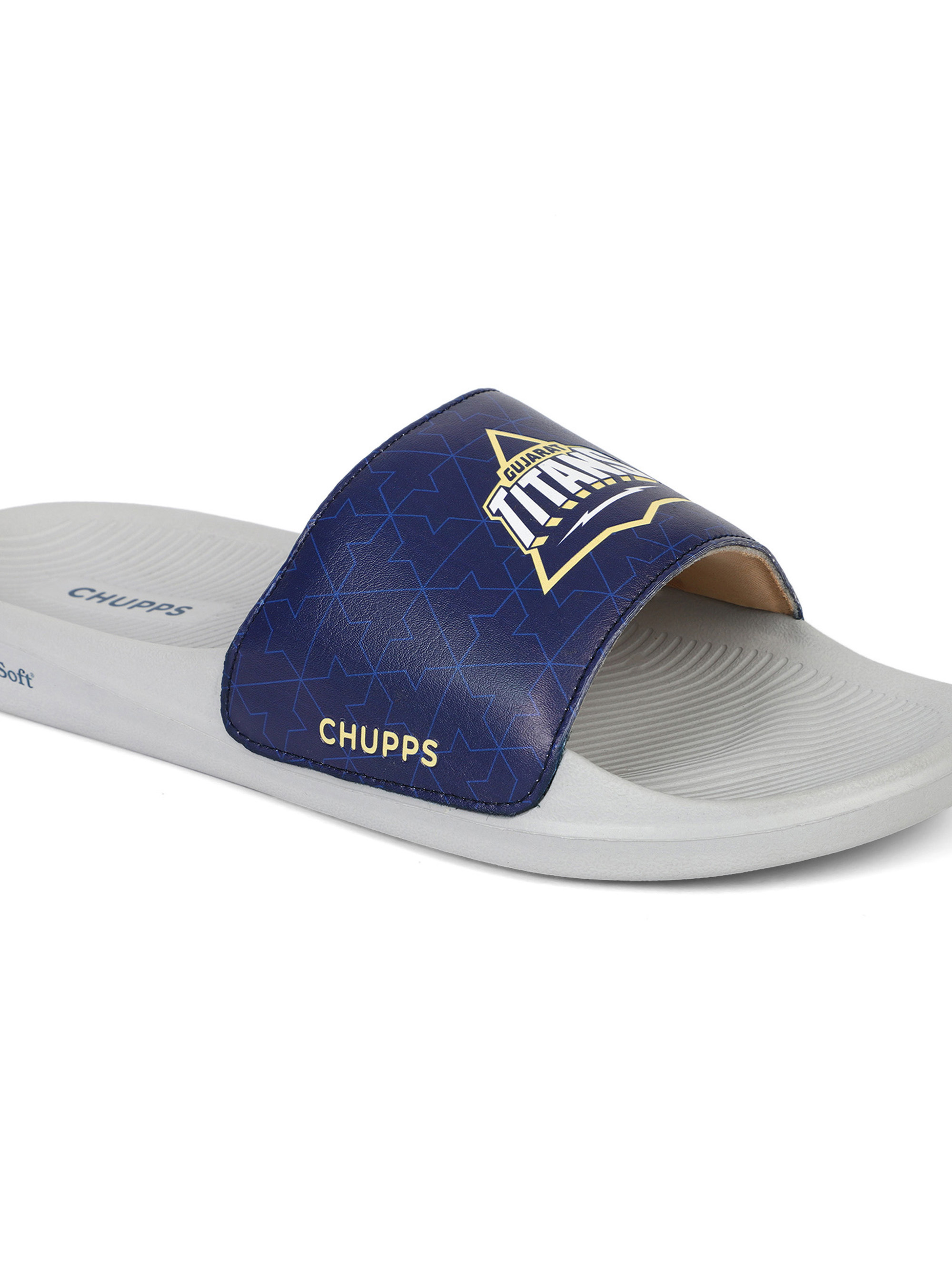 Chupps Men Navy Blue & Grey Soft Cushioning AirSoft Casual Sliders (8)