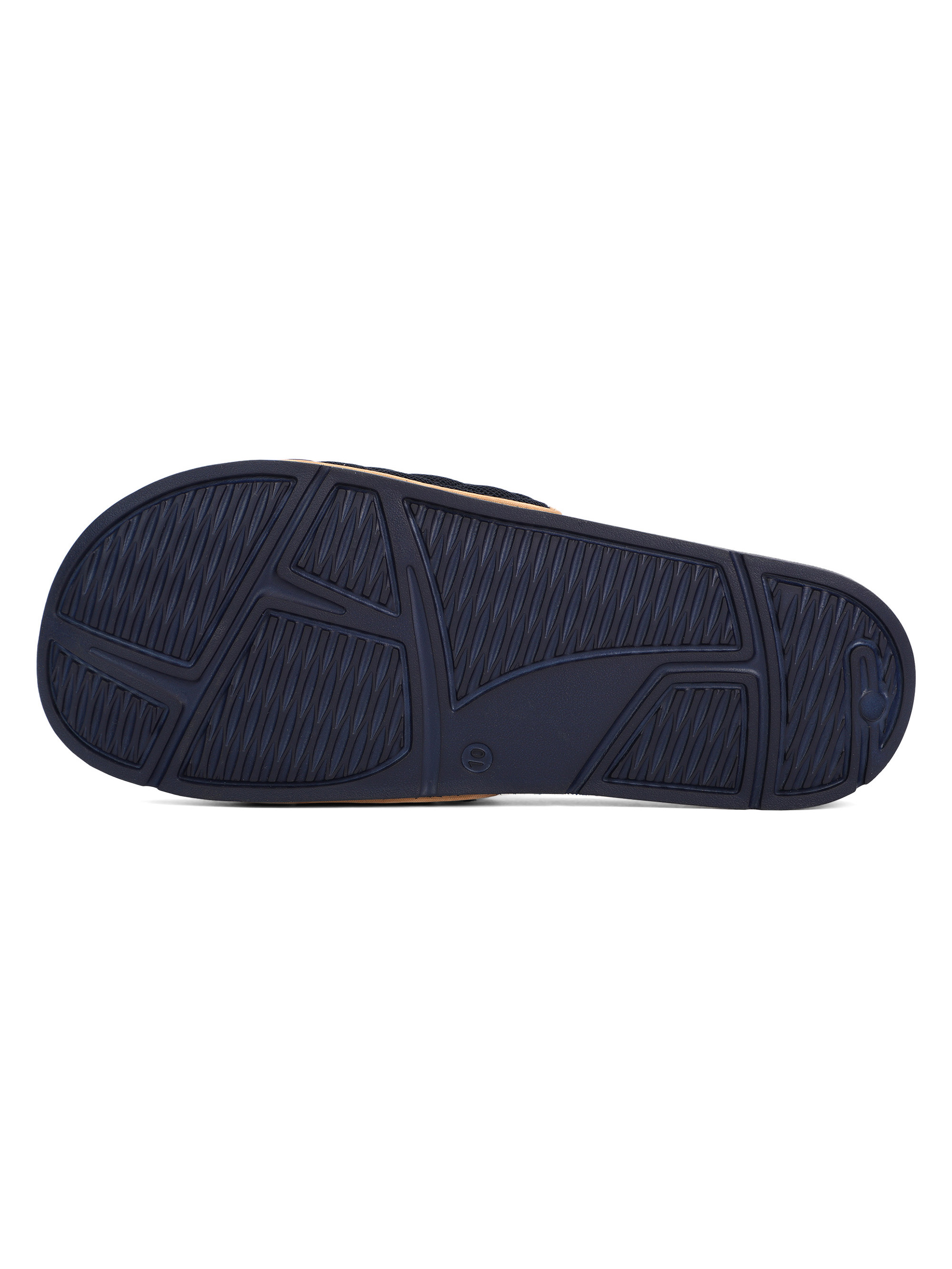 Chupps Men Navy Blue Printed Airsoft Sole ErgoX Plus Casual Sliders (6)