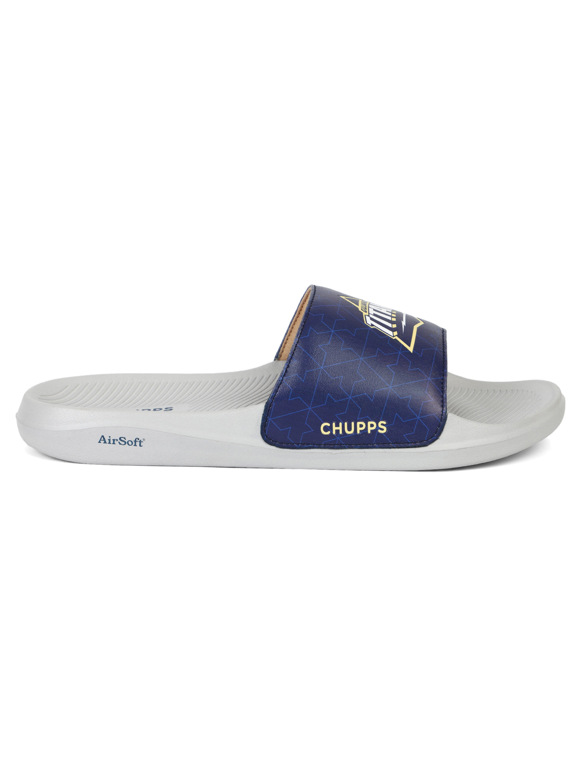 Chupps Men's GT Bold Navy & Grey Airsoft Casual Slider (5)