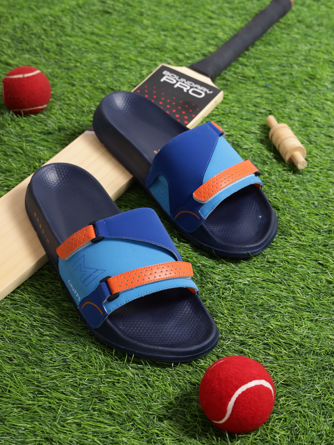 Chupps Men's MI ACE ORANGE NAVY Airsoft Casual Slider