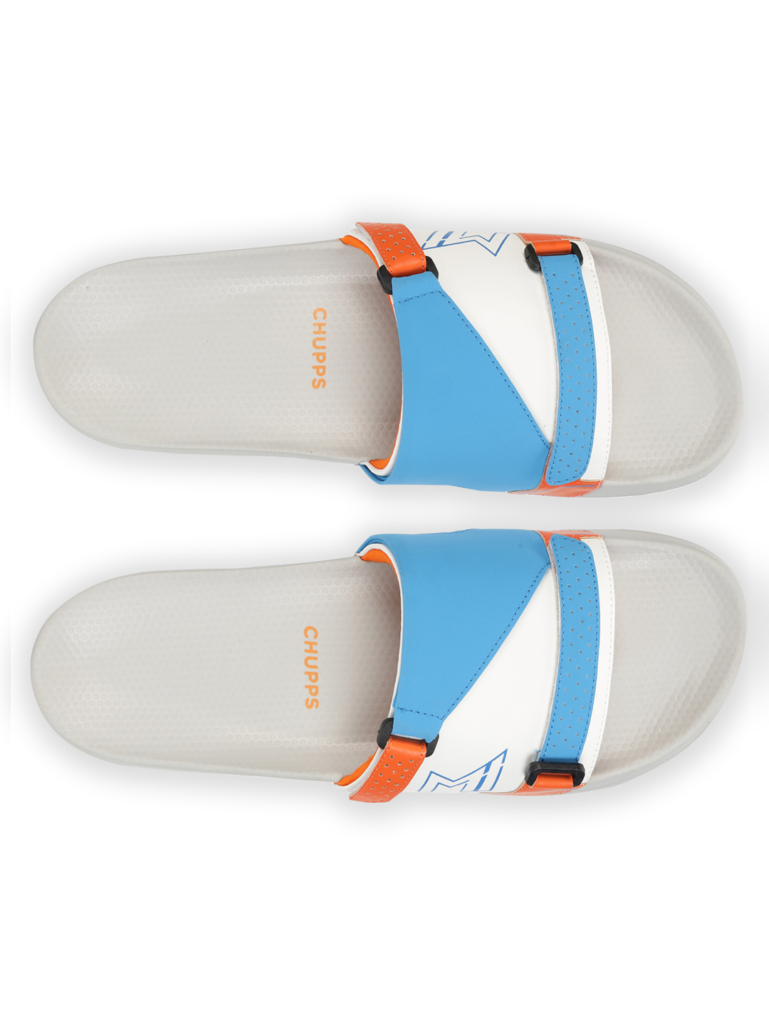 Chupps Men's MI ACE WHITE BLUE Airsoft Casual Slider (9)
