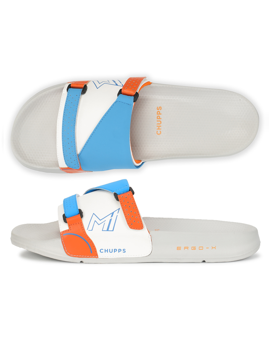 Chupps Men's MI ACE WHITE BLUE Airsoft Casual Slider (10)