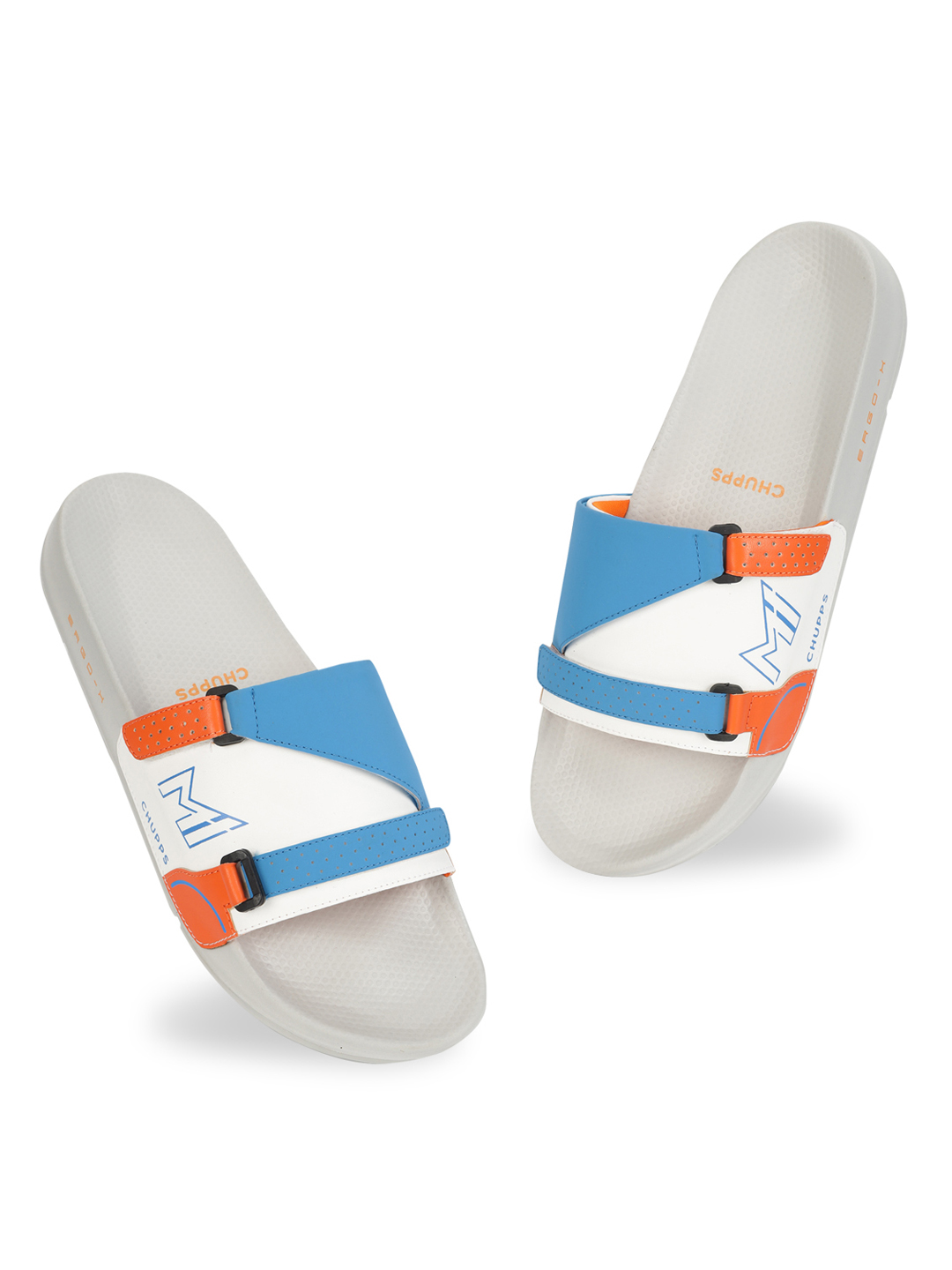 Chupps Men's MI ACE WHITE BLUE Airsoft Casual Slider (2)