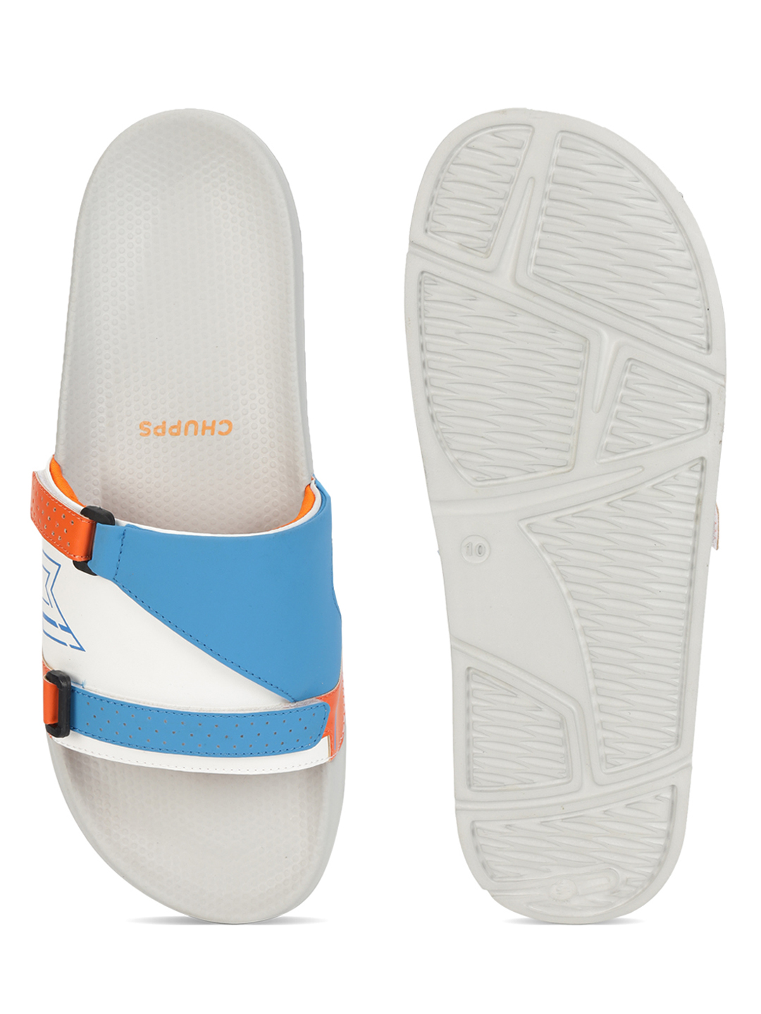Chupps Men's MI ACE WHITE BLUE Airsoft Casual Slider (3)