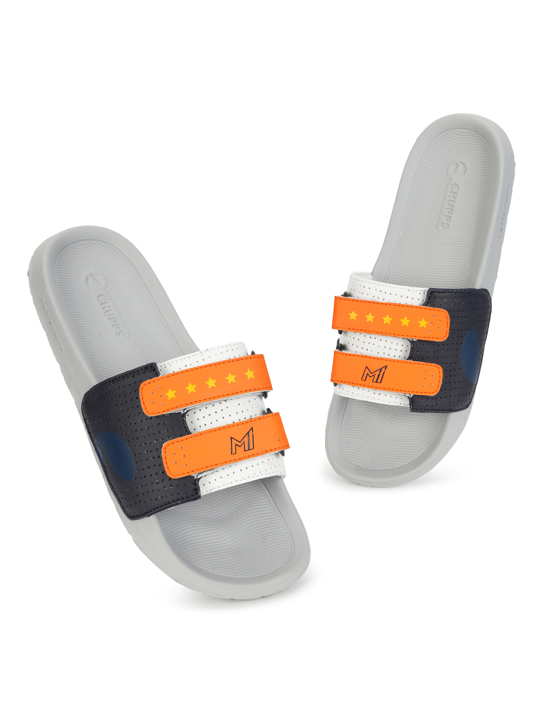 Chupps Men's MI GLORY ORANGE WHITE Airsoft Casual Slider (2)