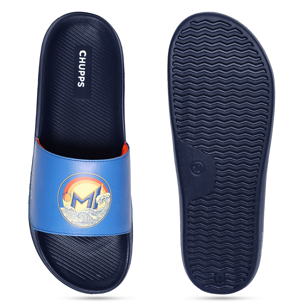 Chupps Men's MI Surge Beige & Navy Airsoft Casual Slider (3)