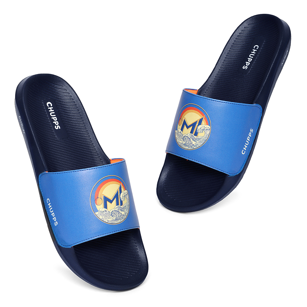 Chupps Men's MI Surge Beige & Navy Airsoft Casual Slider