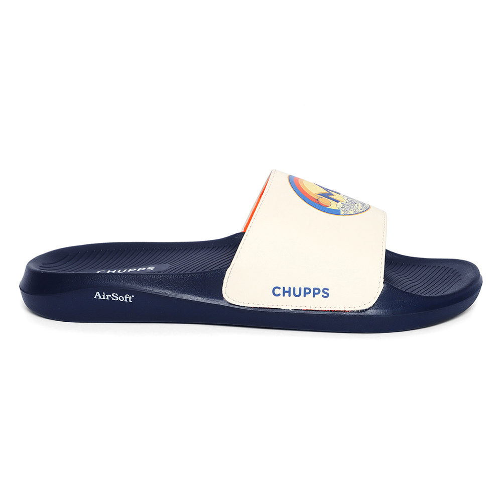 Chupps Men's MI Surge White & Navy Airsoft Casual Slider (6)