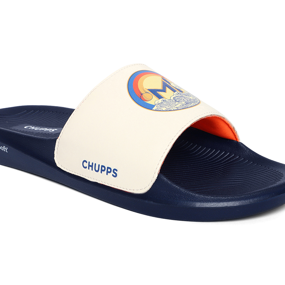 Chupps Men's MI Surge White & Navy Airsoft Casual Slider (9)