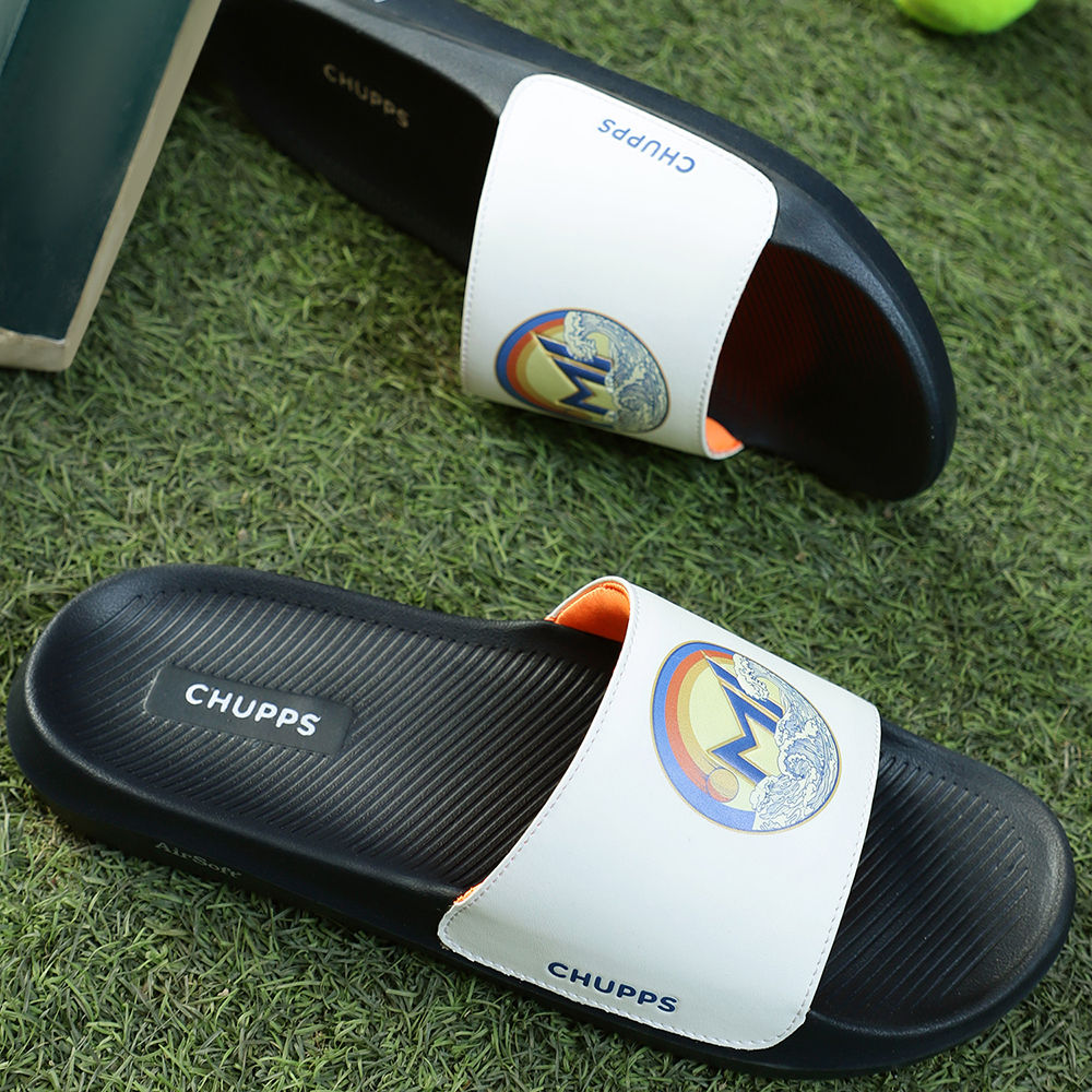 Chupps Men's MI Surge White & Navy Airsoft Casual Slider (2)