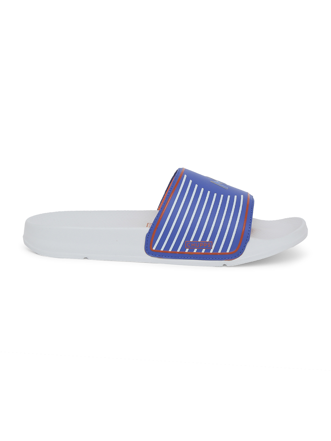 Chupps Men's Official Mumbai Indians Grey & Orange MI Printed ERGOX footbed Dri-Fit Sliders (4)