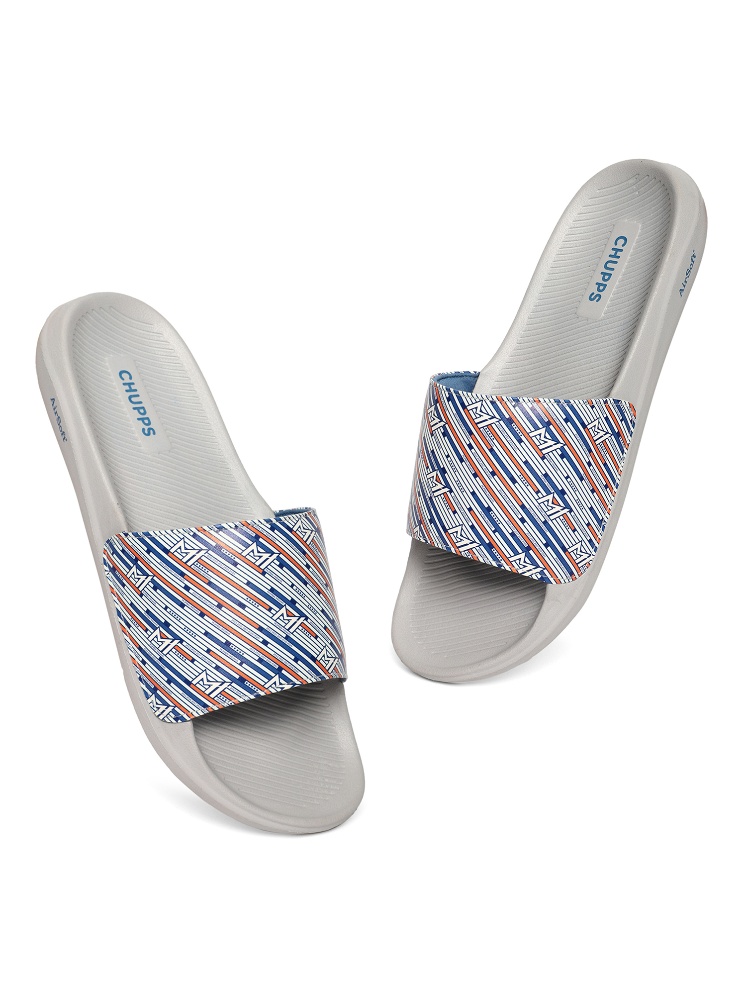Men's Official Mumbai Indians Quilted MI ERGOX footbed Dri-Fit Sliders