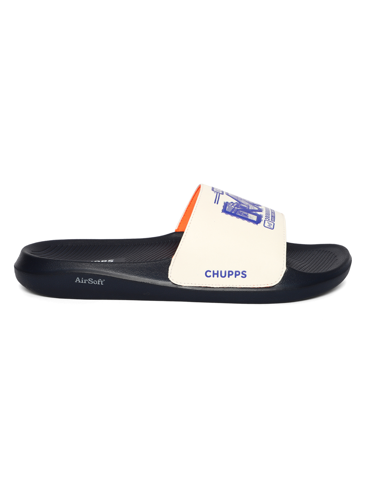 Chupps Men's Official Mumbai Indians Quilted MI ERGOX footbed Dri-Fit Sliders (3)