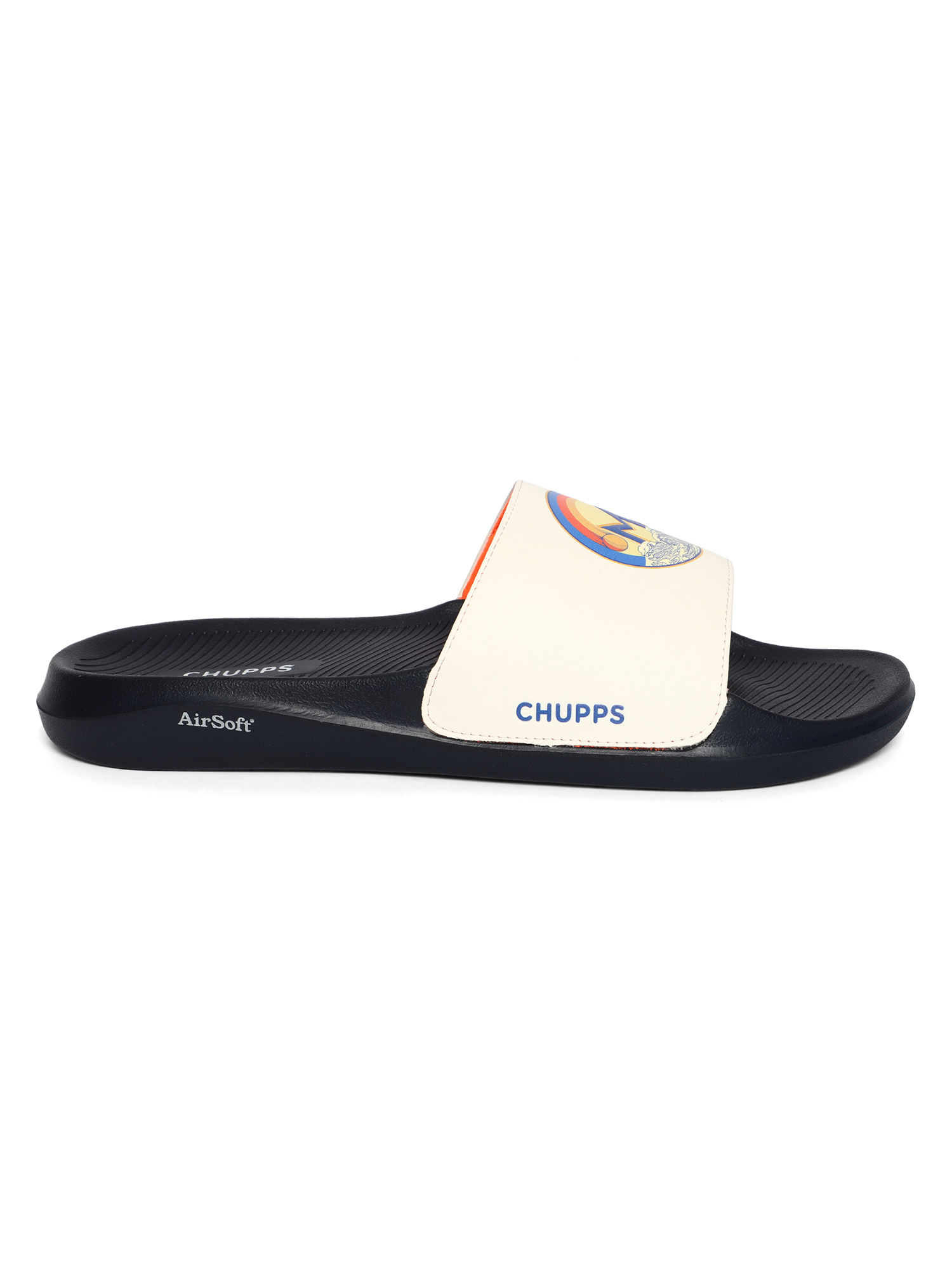 Chupps Men's Official Mumbai Indians Quilted MI ERGOX footbed Dri-Fit Sliders (3)