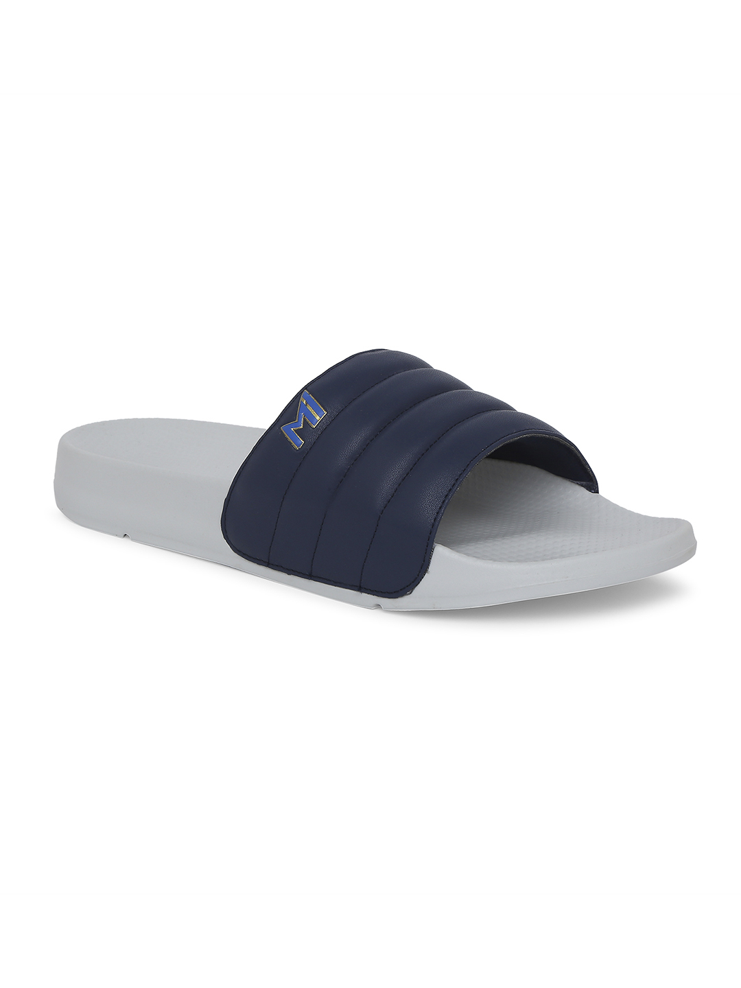 Chupps Men's Official Mumbai Indians Quilted Solid ERGOX footbed Dri-Fit Sliders (3)