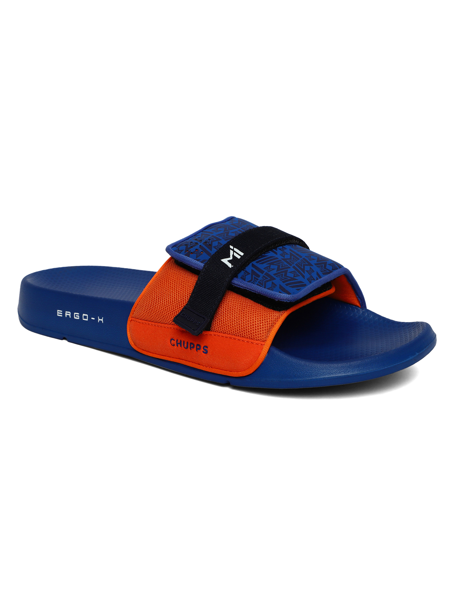 Chupps Men's Official Mumbai Indians Velcro MI ERGOX footbed Dri-Fit Sliders (5)