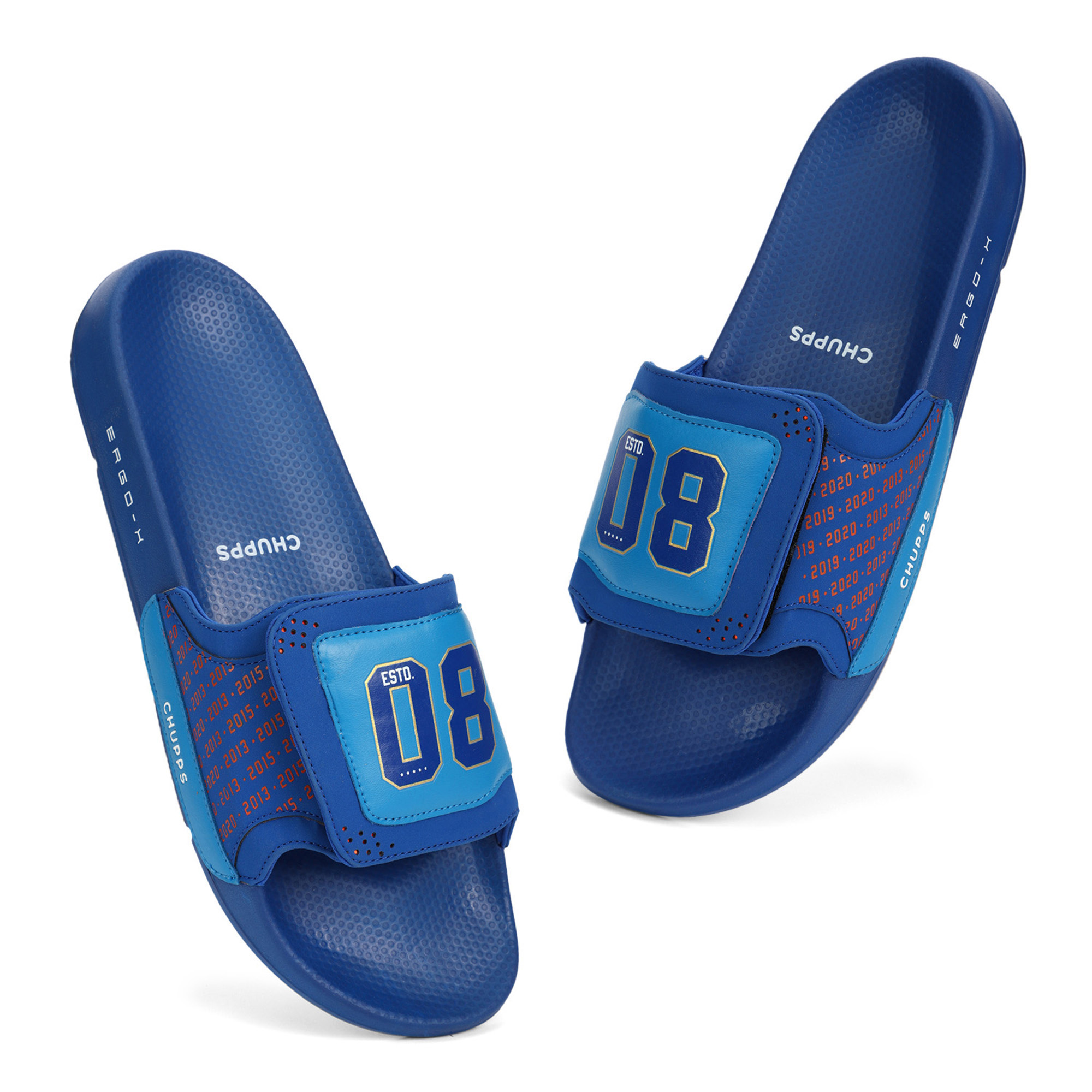 Men's Official Mumbai Indians Velcro MI ERGOX footbed Dri-Fit Sliders