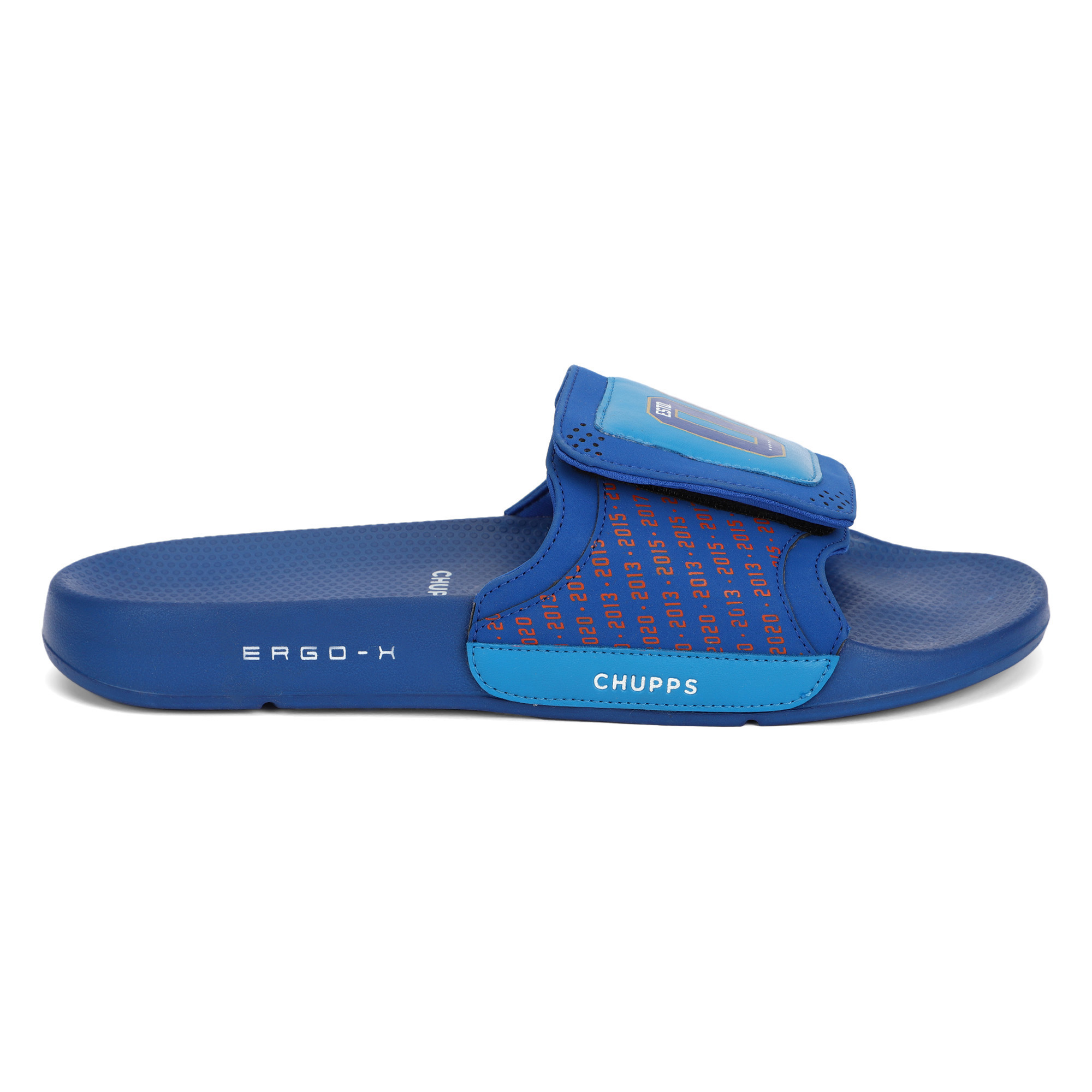Chupps Men's Official Mumbai Indians Velcro MI ERGOX footbed Dri-Fit Sliders (3)
