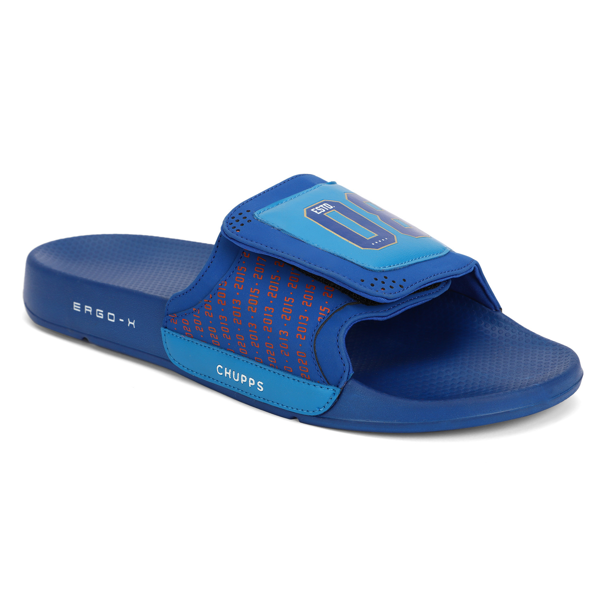 Chupps Men's Official Mumbai Indians Velcro MI ERGOX footbed Dri-Fit Sliders (4)