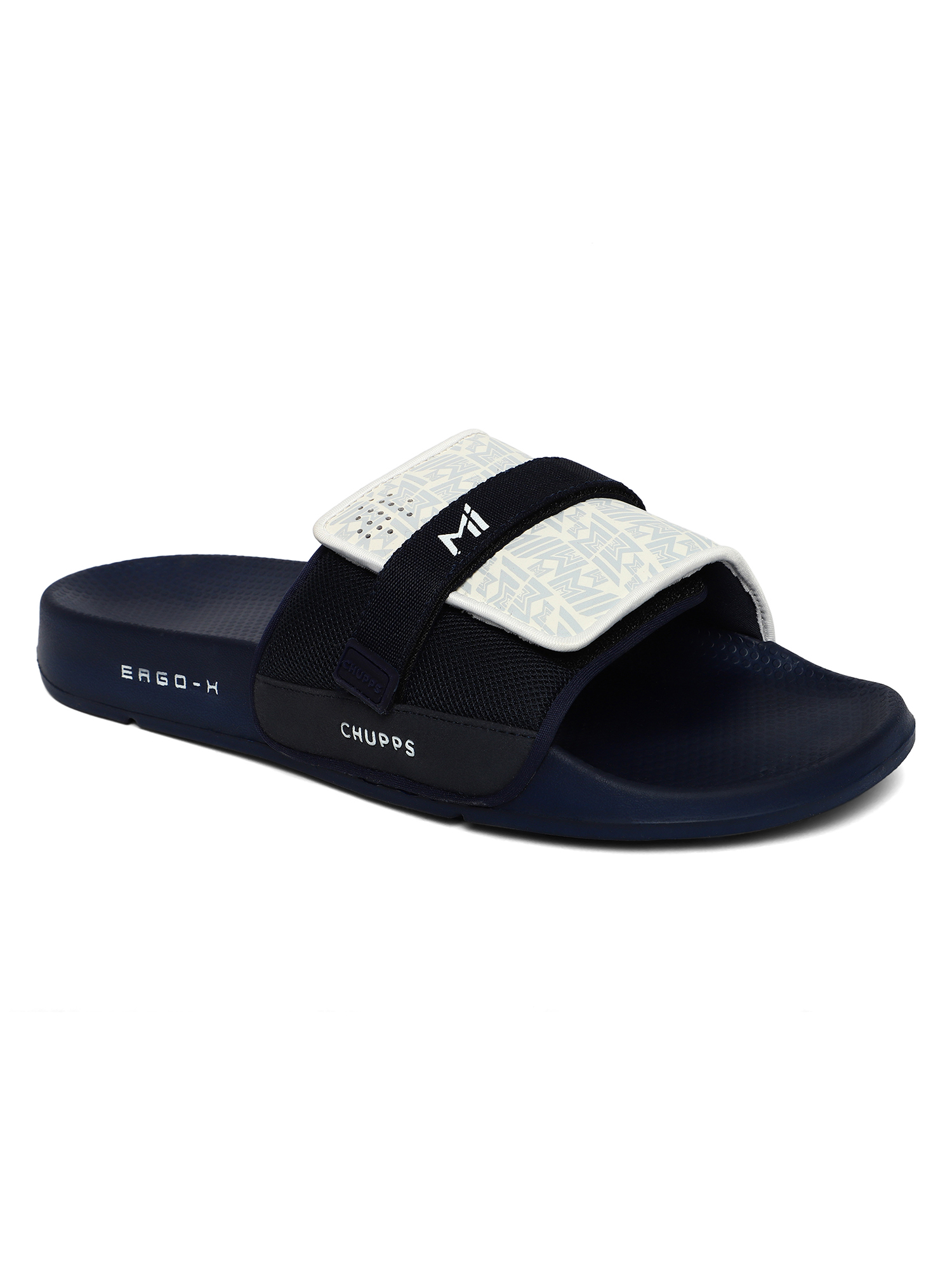 Chupps Men's Official Mumbai Indians Velcro MI ERGOX footbed Dri-Fit Sliders (3)