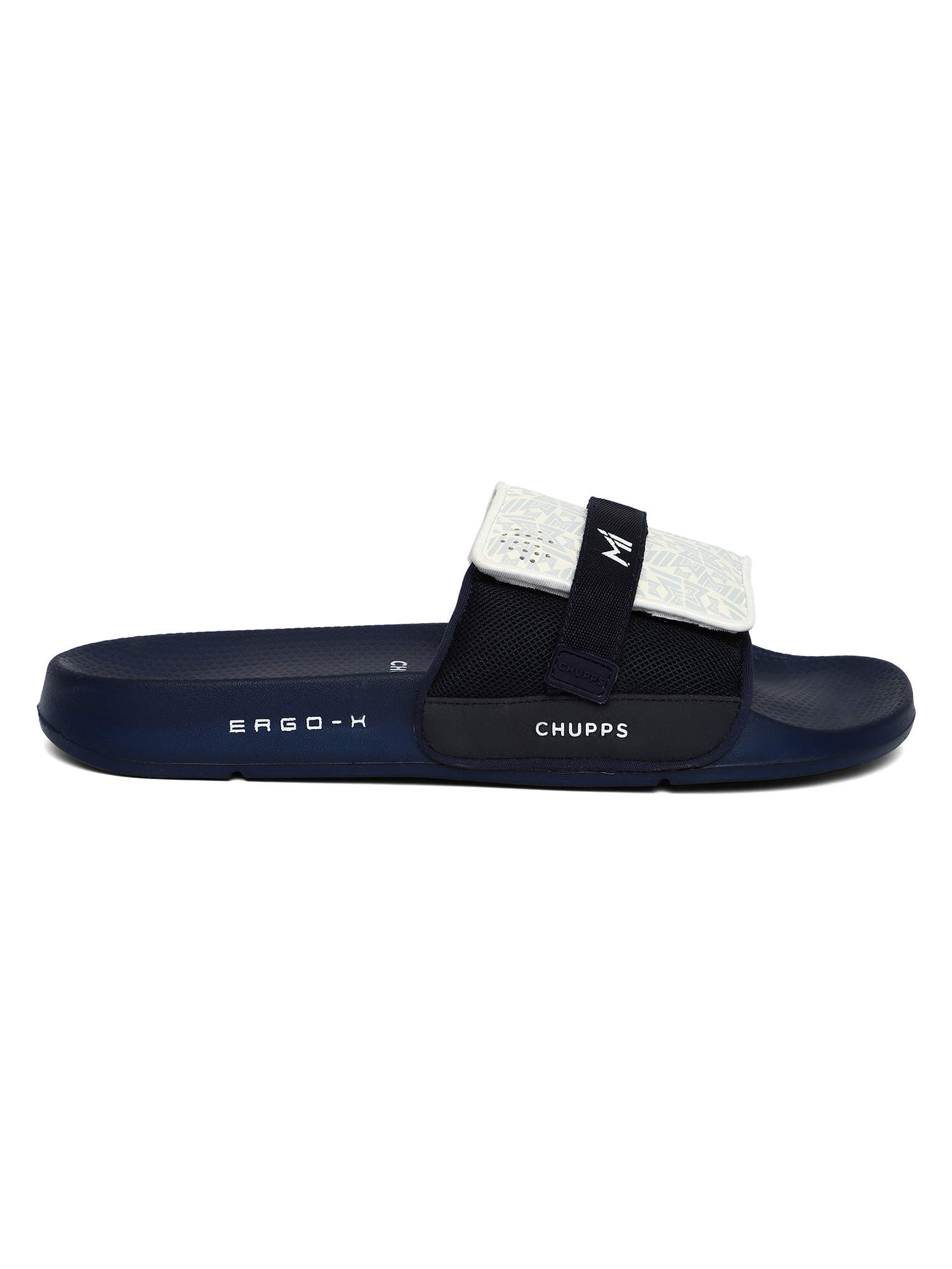Chupps Men's Official Mumbai Indians Velcro MI ERGOX footbed Dri-Fit Sliders (4)