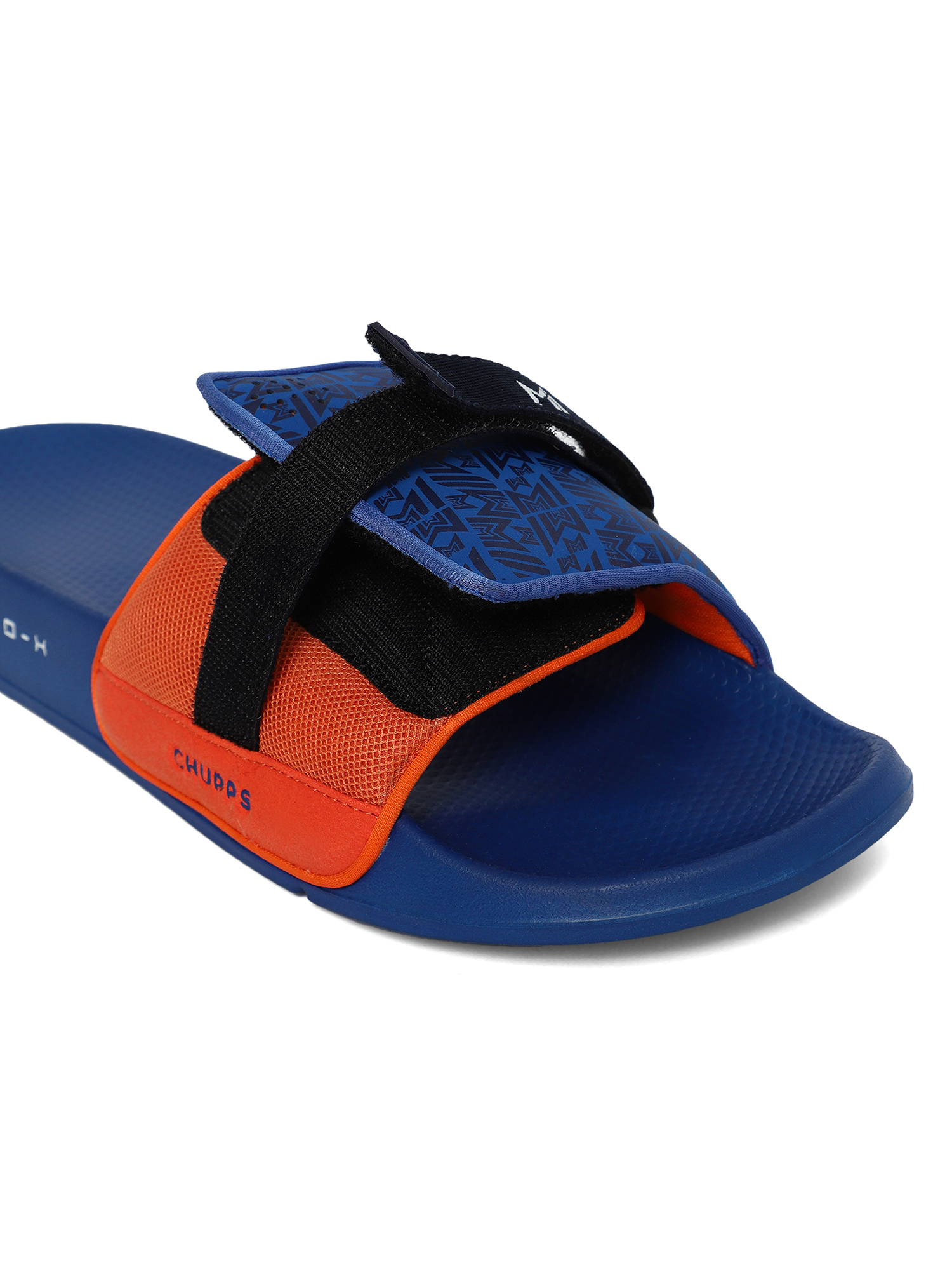 Chupps Men's Official Mumbai Indians Velcro MI ERGOX footbed Dri-Fit Sliders (2)