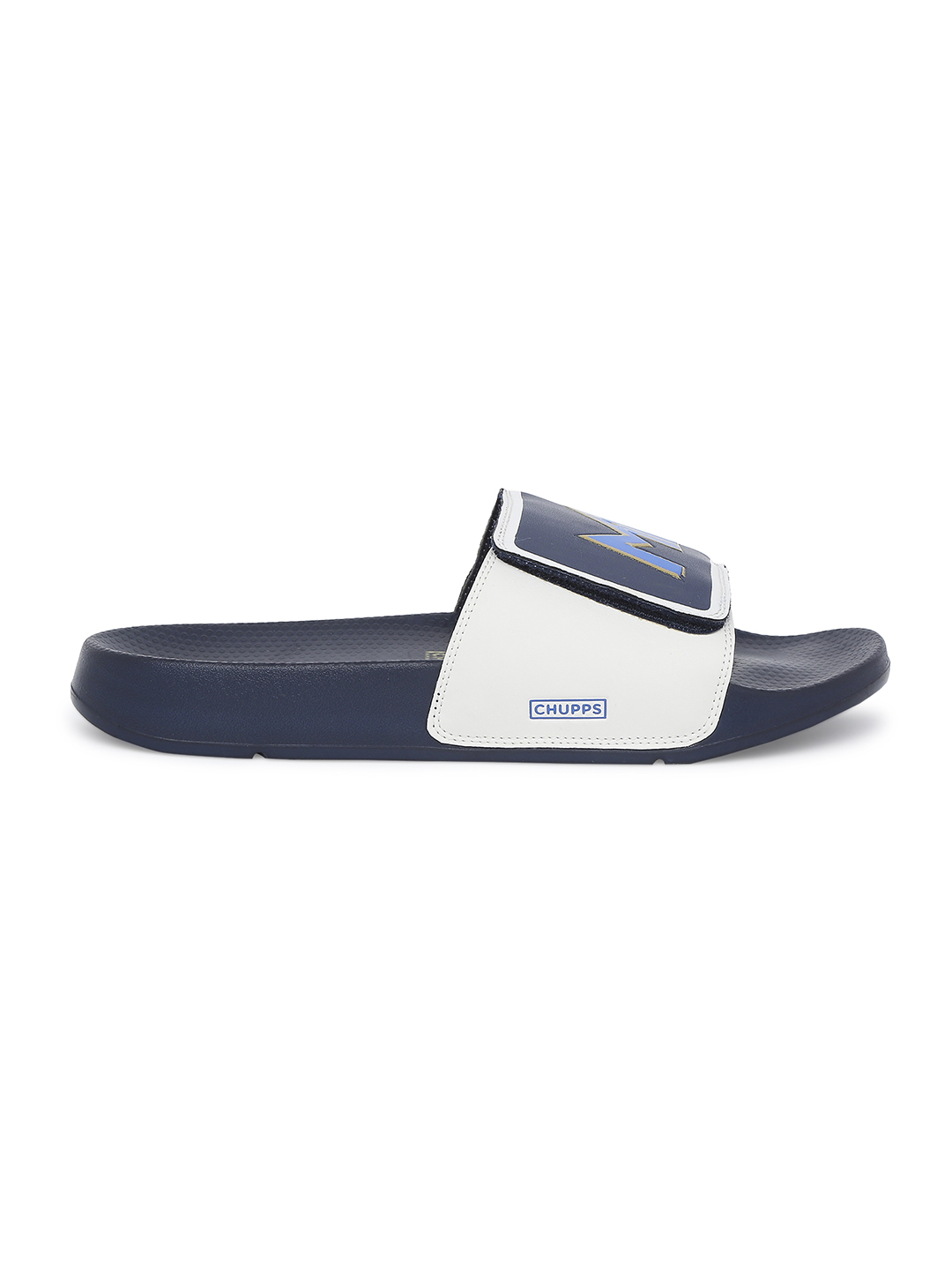 Chupps Men's Official Mumbai Indians Velcro MI Printed ERGOX footbed Dri-Fit Sliders (5)