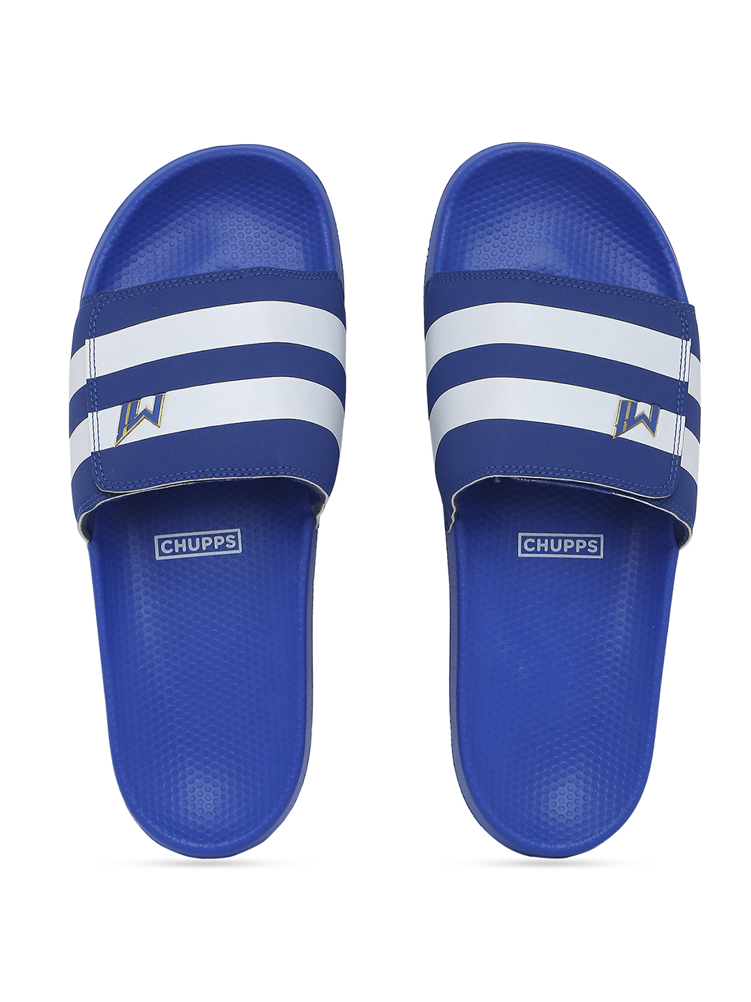 Men's Official Mumbai Indians Velcro MI Printed ERGOX footbed Dri-Fit Sliders