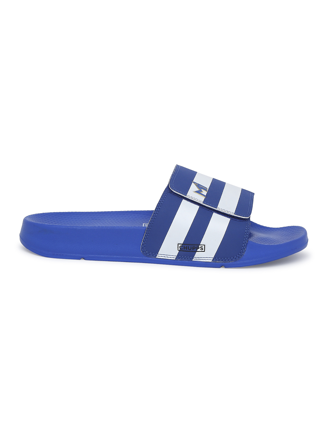 Chupps Men's Official Mumbai Indians Velcro MI Printed ERGOX footbed Dri-Fit Sliders (5)