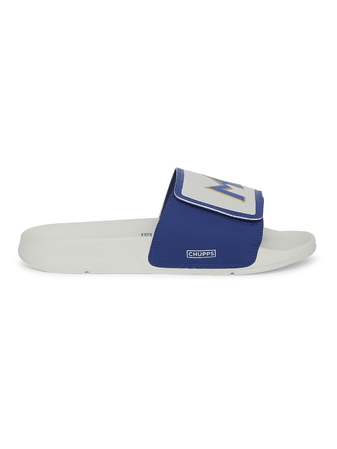 Chupps Men's Official Mumbai Indians Velcro MI Printed ERGOX footbed Dri-Fit Sliders (5)