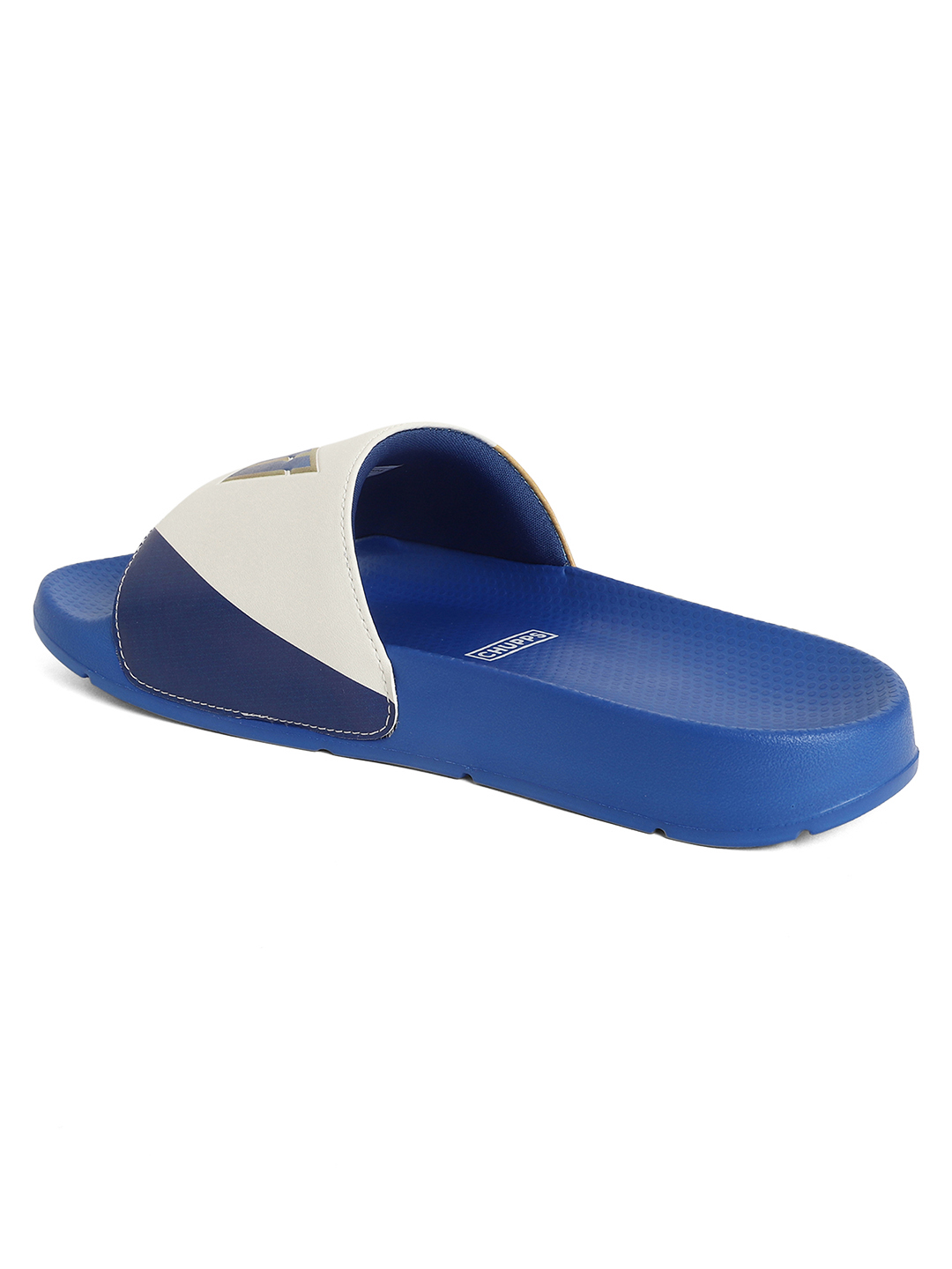 Chupps Women's Blue & Orange IPL Official Mumbai Indians Printed ERGOX footbed Dri-Fit Sliders (4)