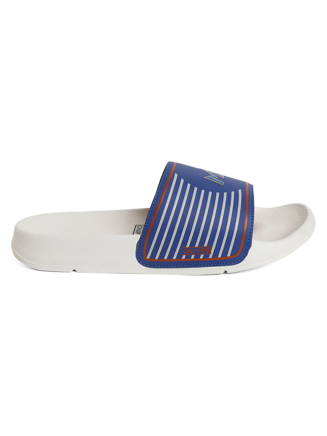 Chupps Women's Grey & Orange IPL Official Mumbai Indians Double Printed ERGOX footbed Dri-Fit Sliders (4)