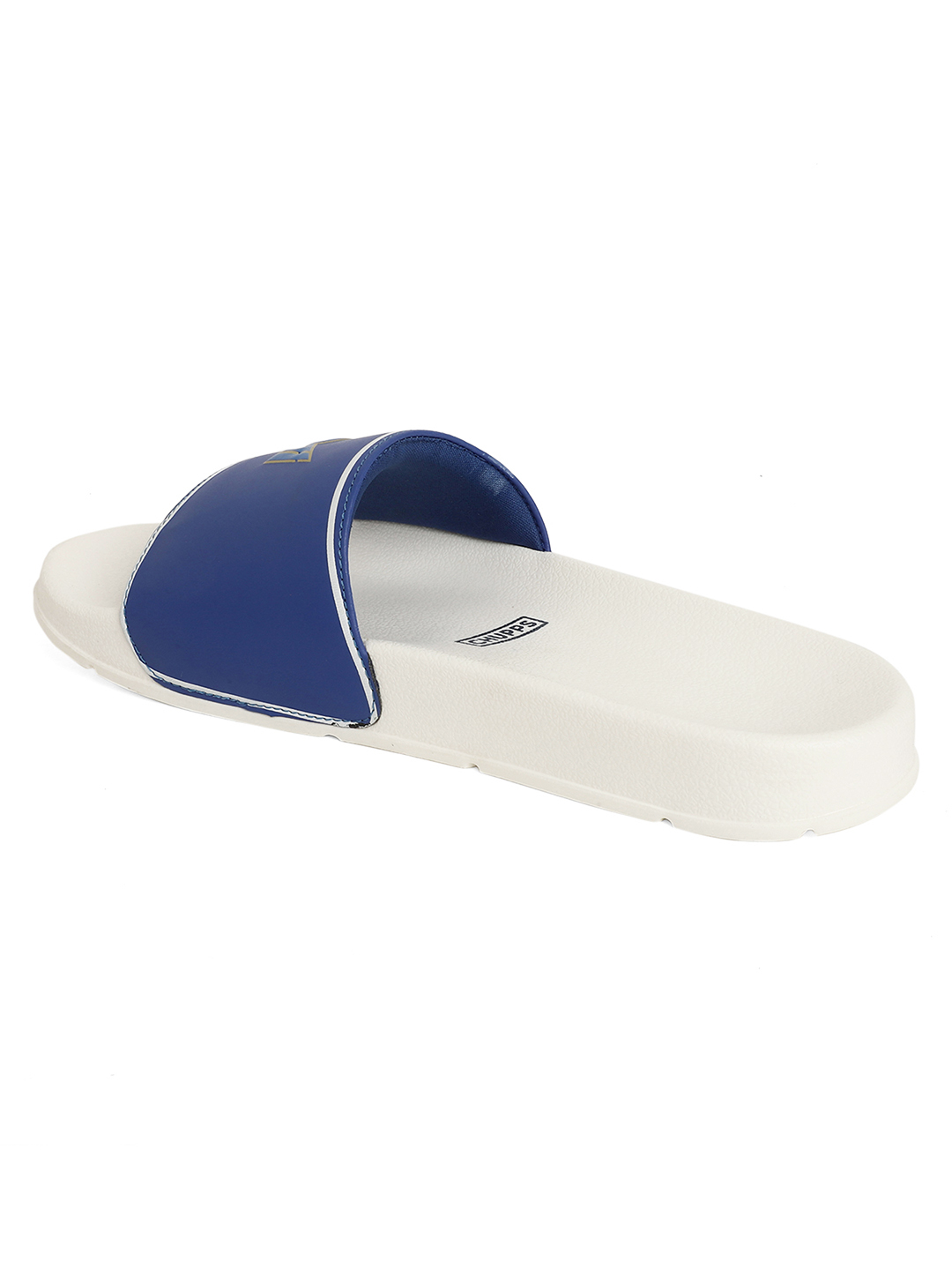 Chupps Women's White & Gold IPL Official Mumbai Indians Double Printed ERGOX footbed Dri-Fit Sliders (5)