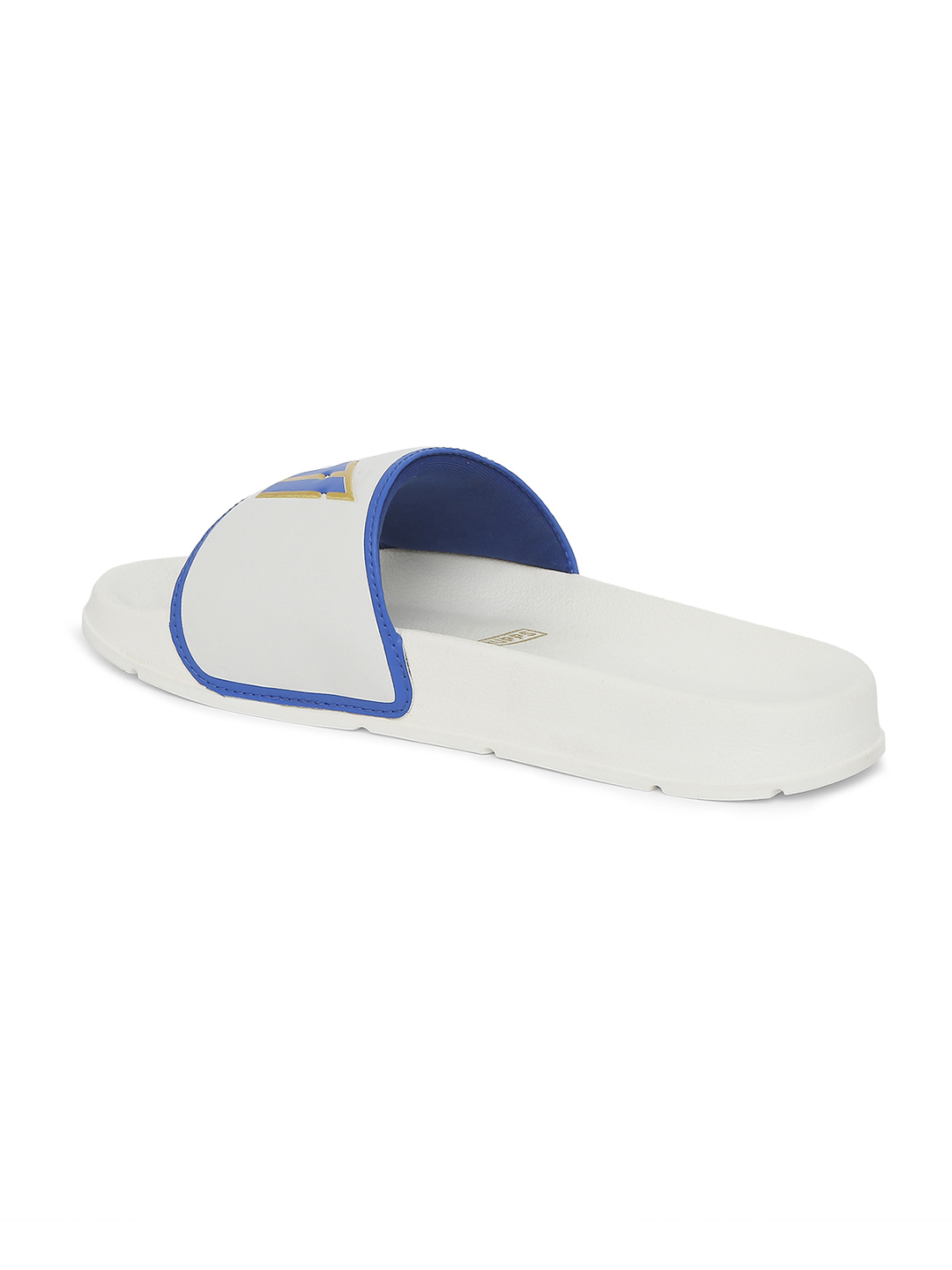 Chupps Women's White & Gold IPL Official Mumbai Indians Printed ERGOX footbed Dri-Fit Sliders (3)