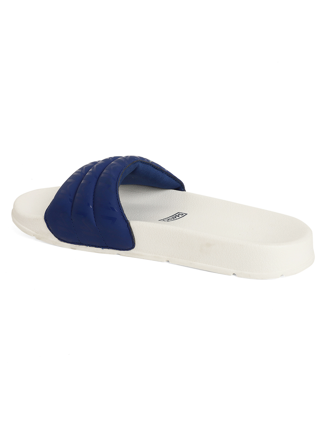 Chupps Women's White & Royal Blue IPL Official Mumbai Indians Quilted Printed ERGOX footbed Dri-Fit Sliders (6)