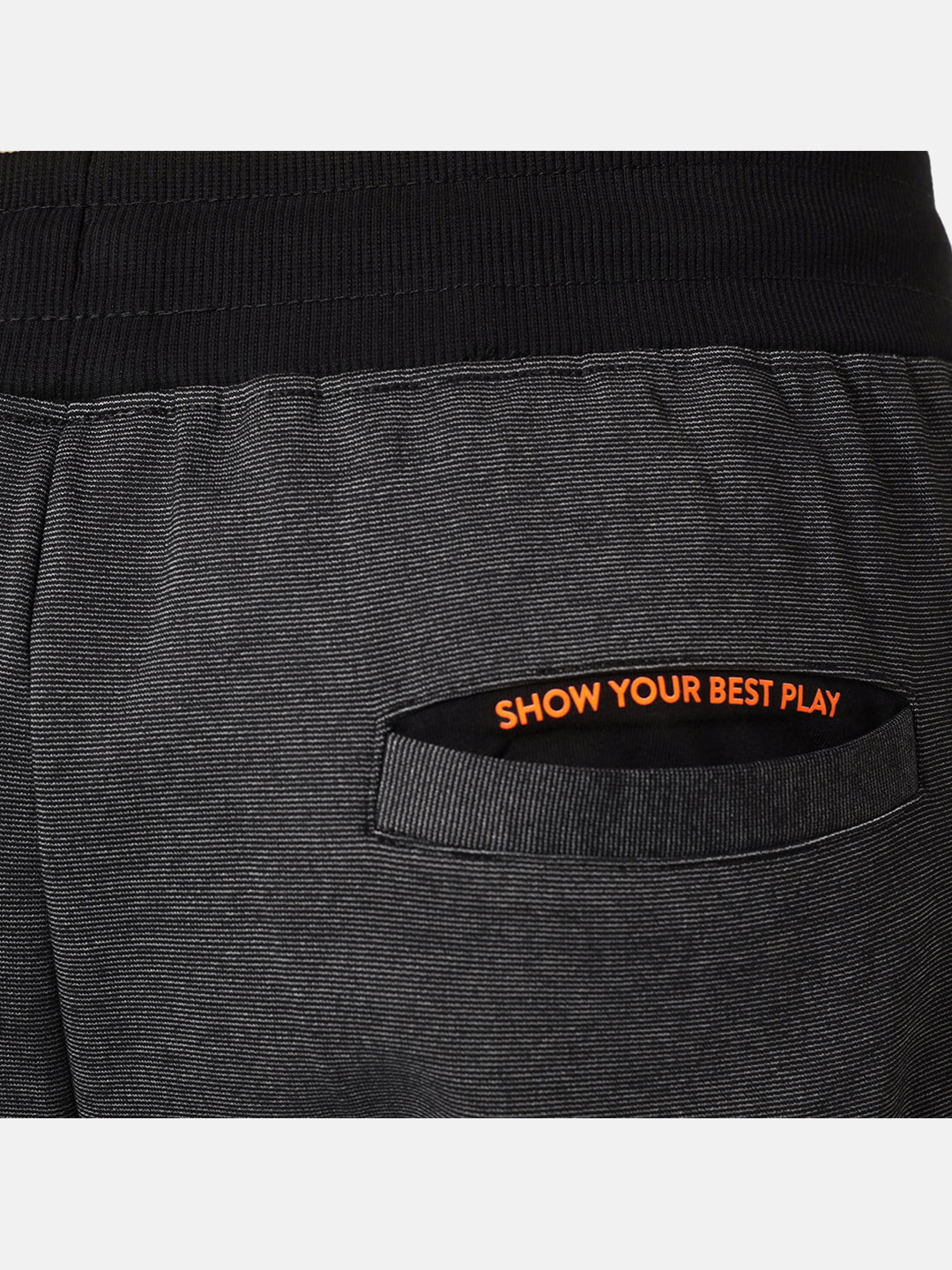 Cultsport Cultsport Mens Anthra Melange Logo Print Neon Highlight Joggers (4)