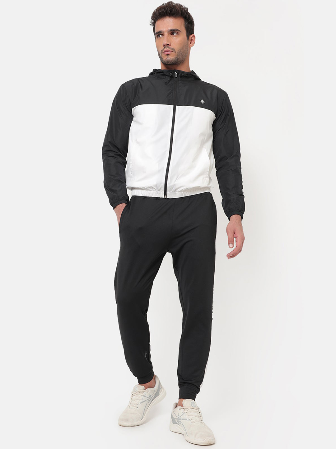 Cultsport Cultsport Mens Black And White JacTEC Lifestyle Jacket (4)