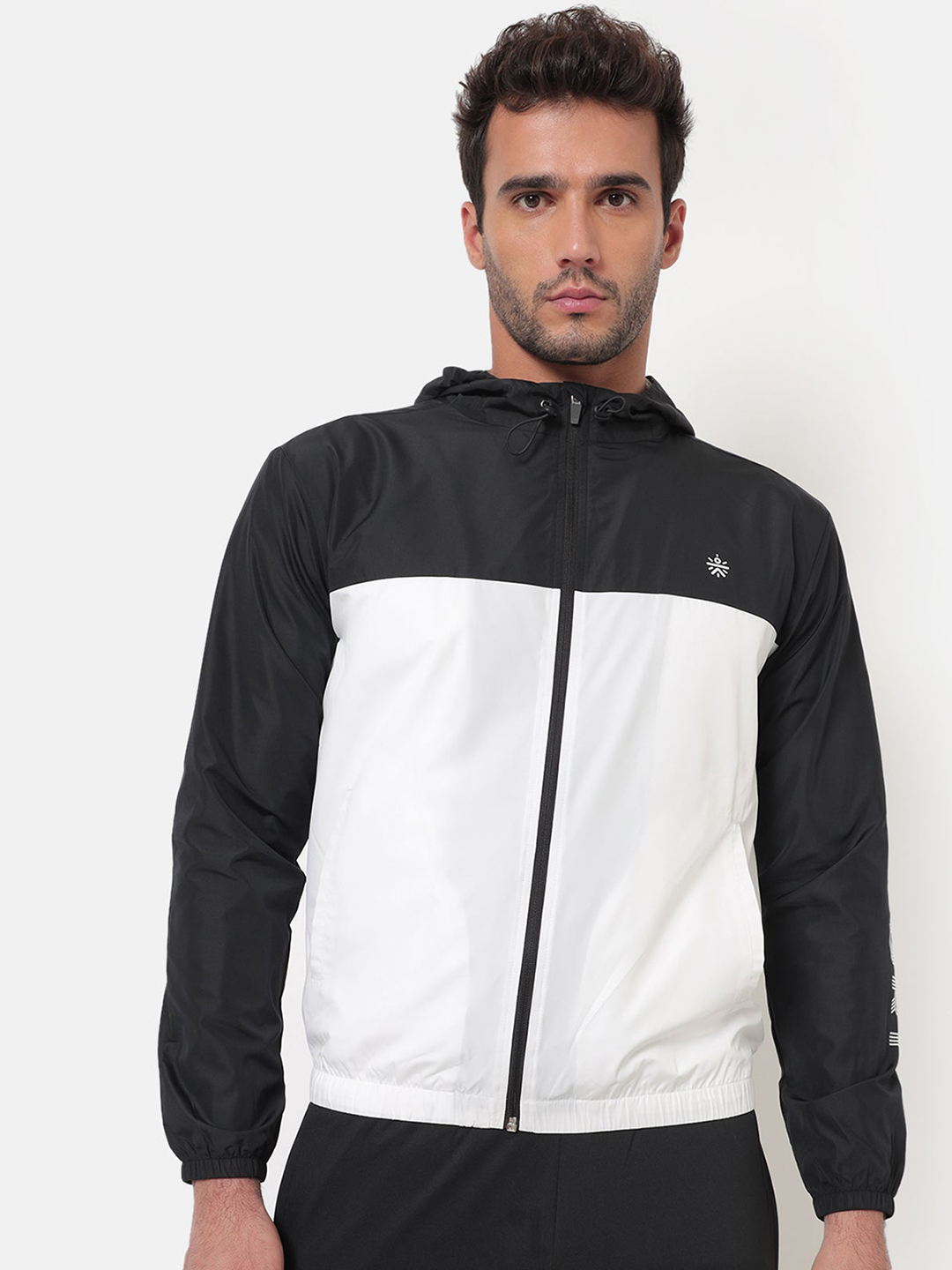 Cultsport Cultsport Mens Black And White JacTEC Lifestyle Jacket (1)