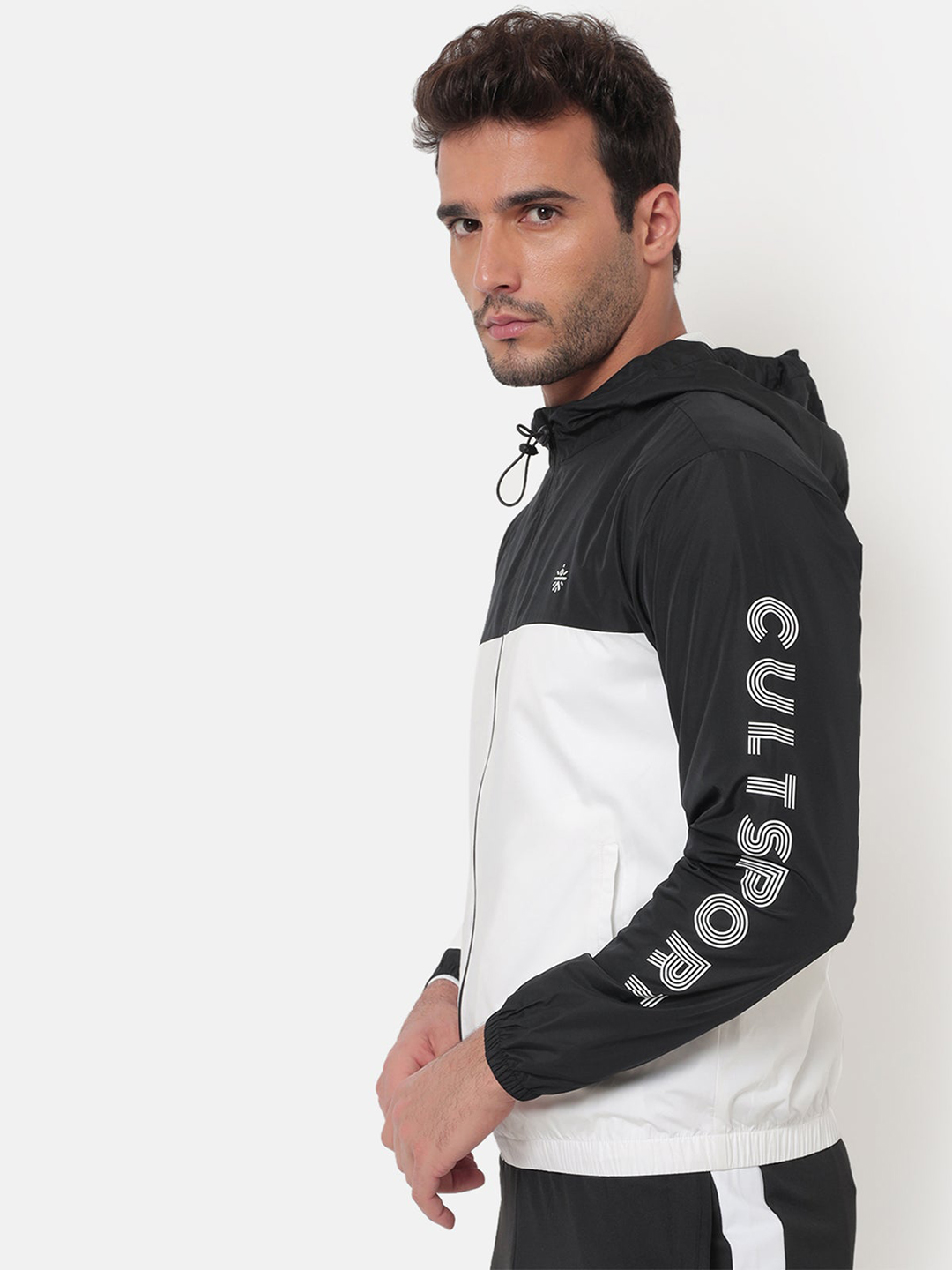 Cultsport Cultsport Mens Black And White JacTEC Lifestyle Jacket (3)