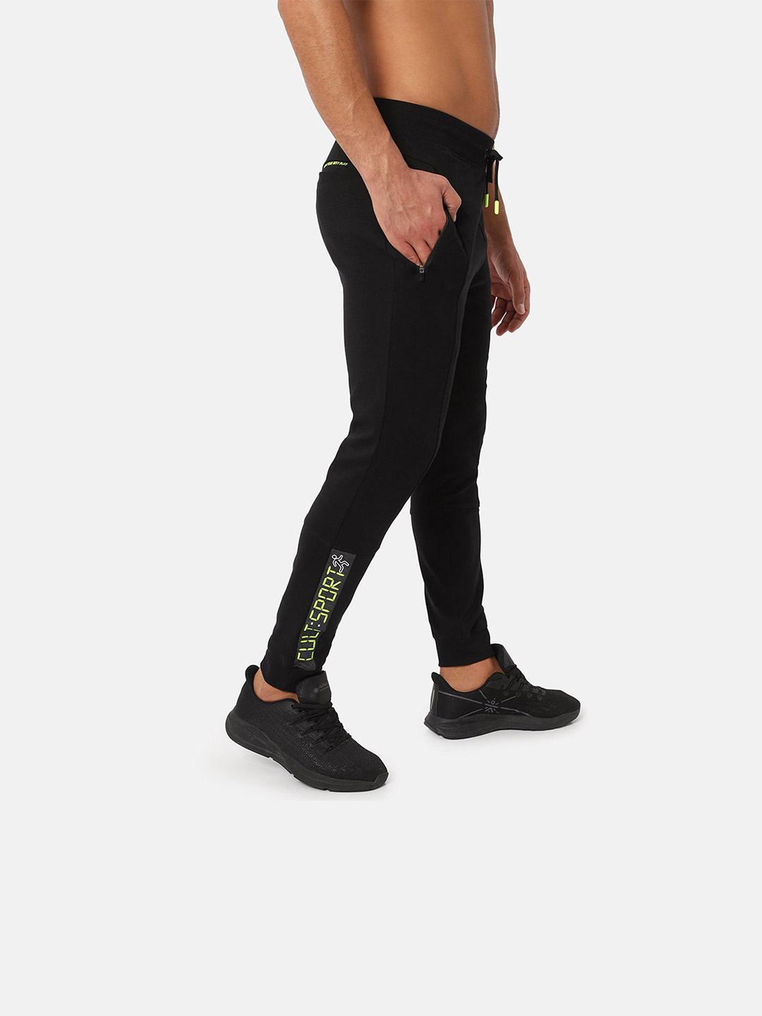 Cultsport Cultsport Mens Black Supersoft Solid Joggers (2)
