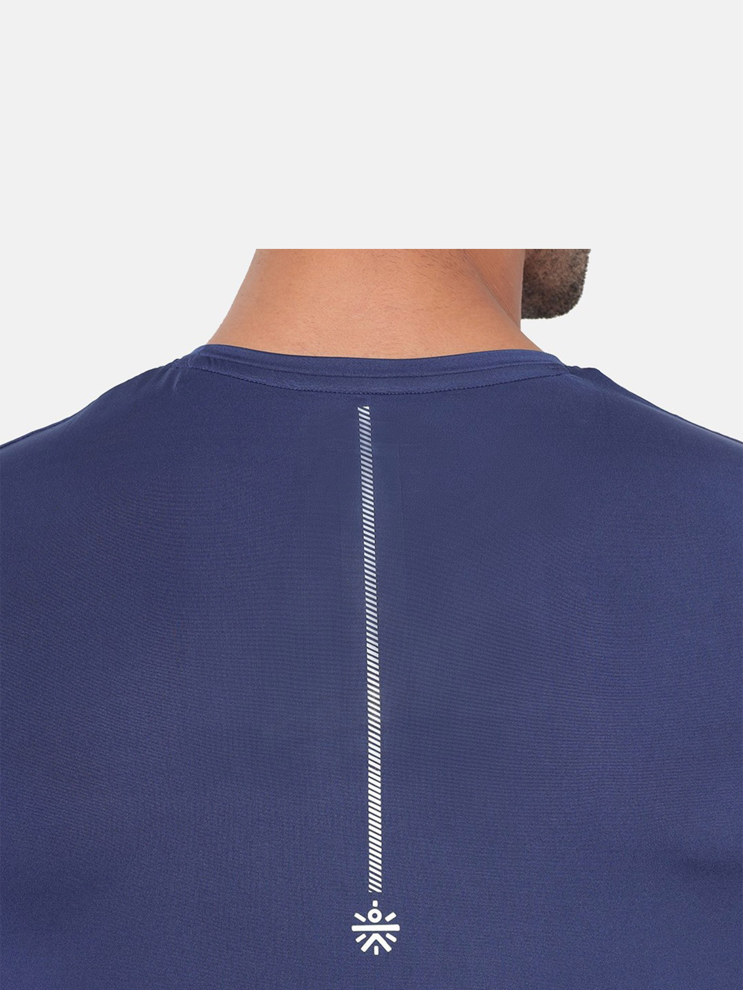 Cultsport Cultsport Mens Blue Vitals Solid Running T-Shirt (4)
