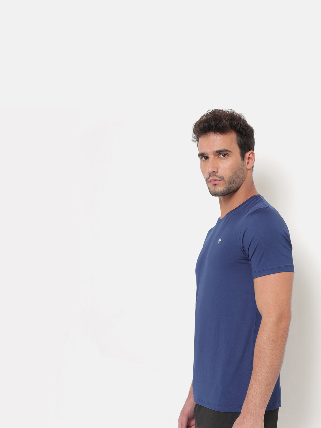 Cultsport Cultsport Mens Blue Vitals Solid Running T-Shirt (3)