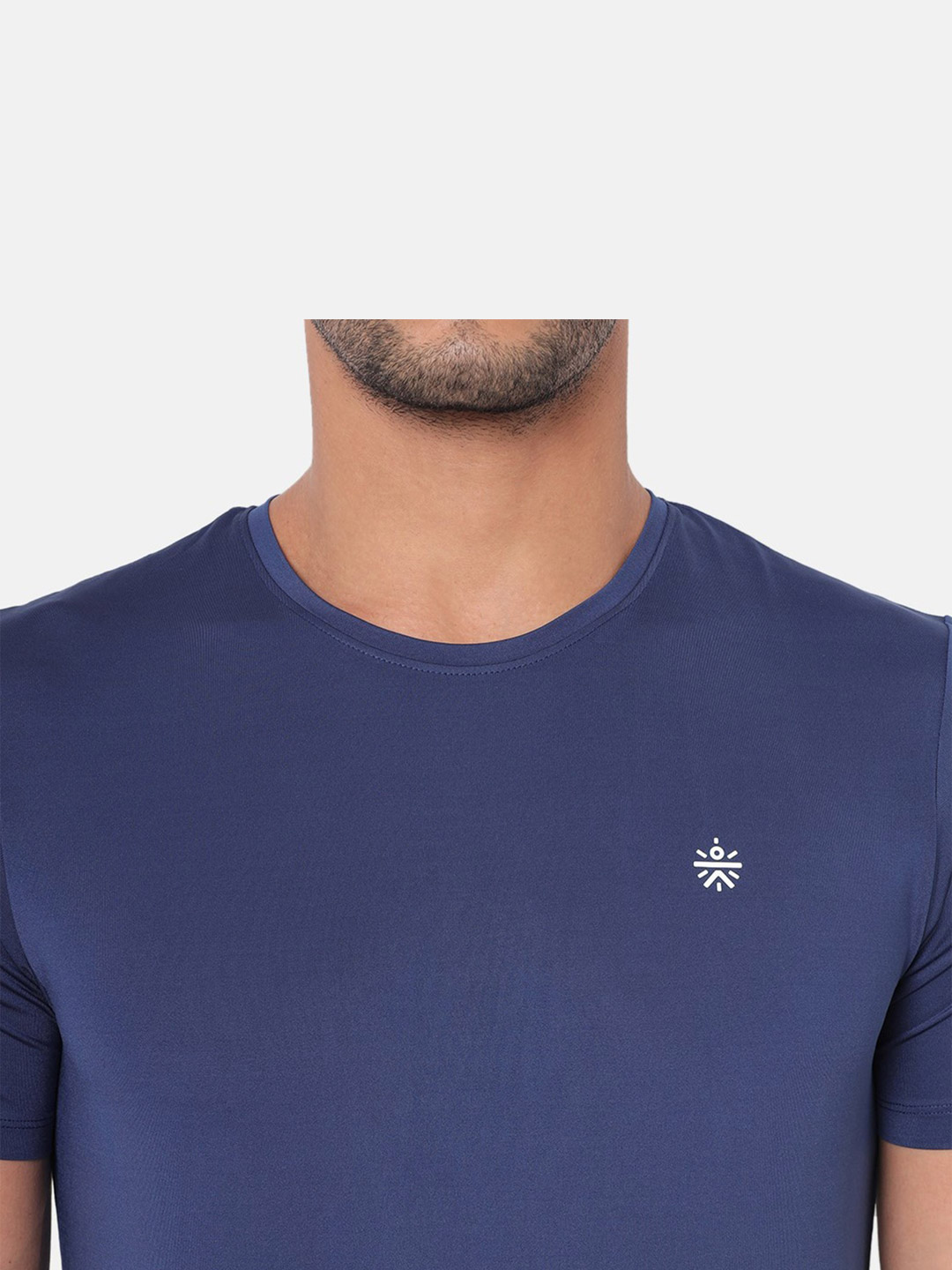Cultsport Cultsport Mens Blue Vitals Solid Running T-Shirt (5)