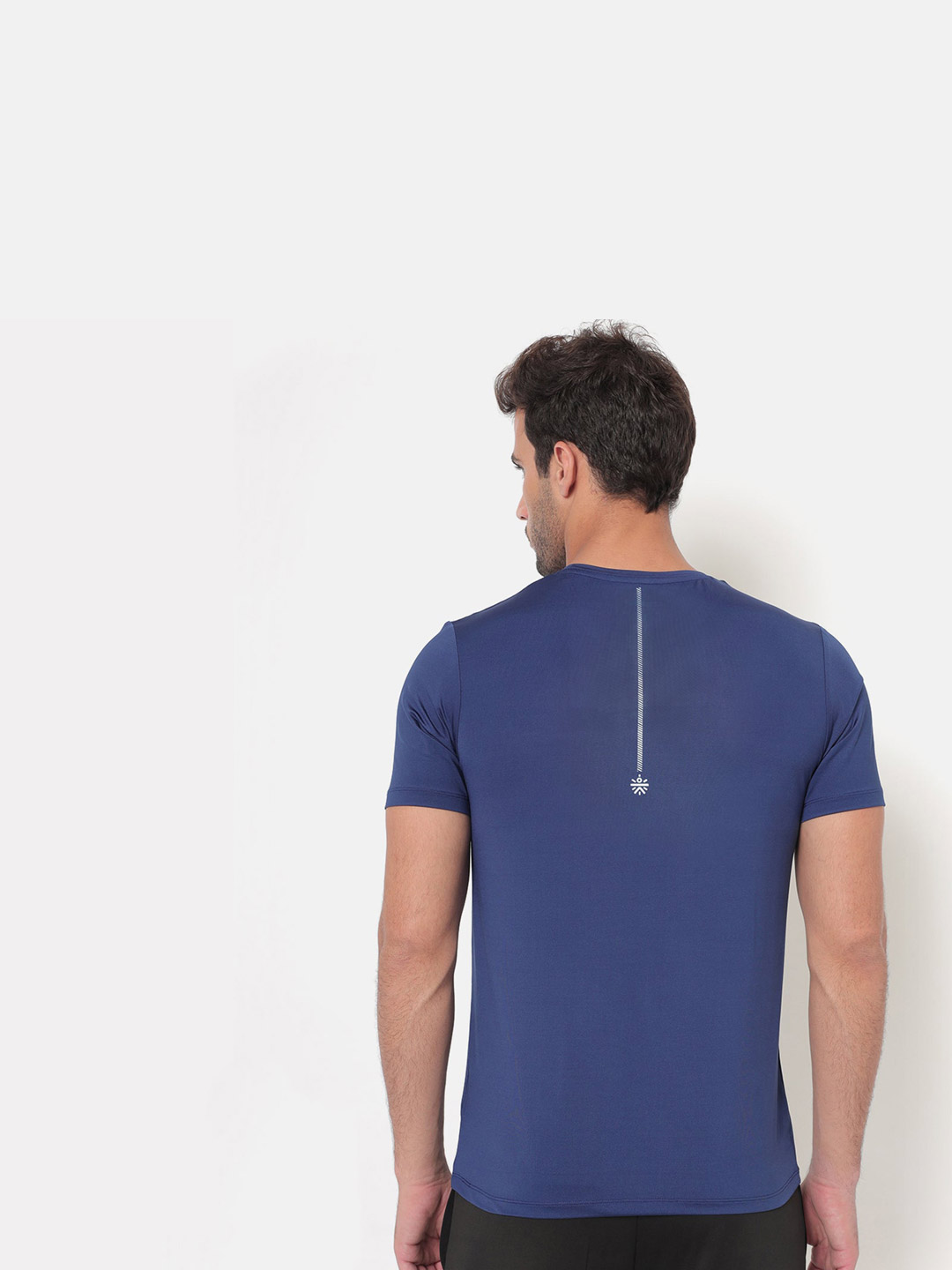 Cultsport Cultsport Mens Blue Vitals Solid Running T-Shirt (2)